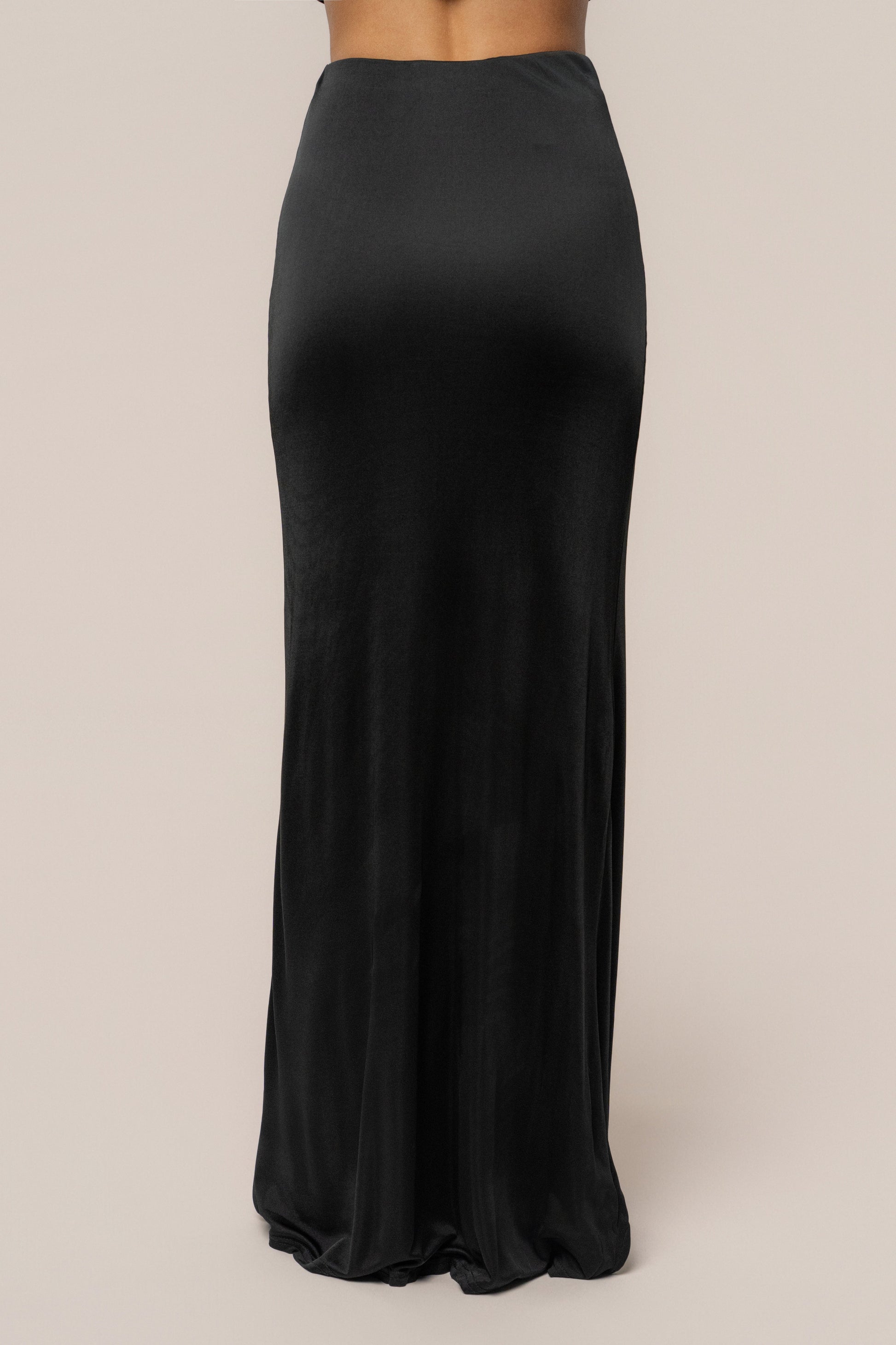 Black Ultra High Waist Maxi Skirt JLUXLABEL
