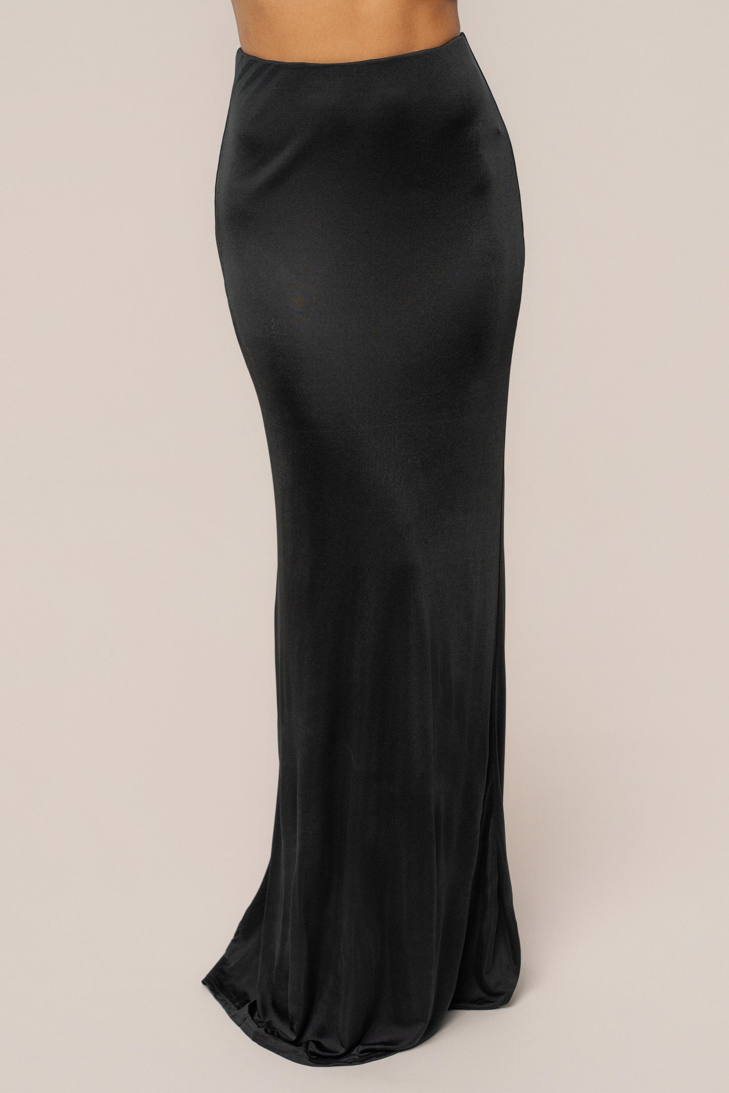 Black Ultra High Waist Maxi Skirt JLUXLABEL