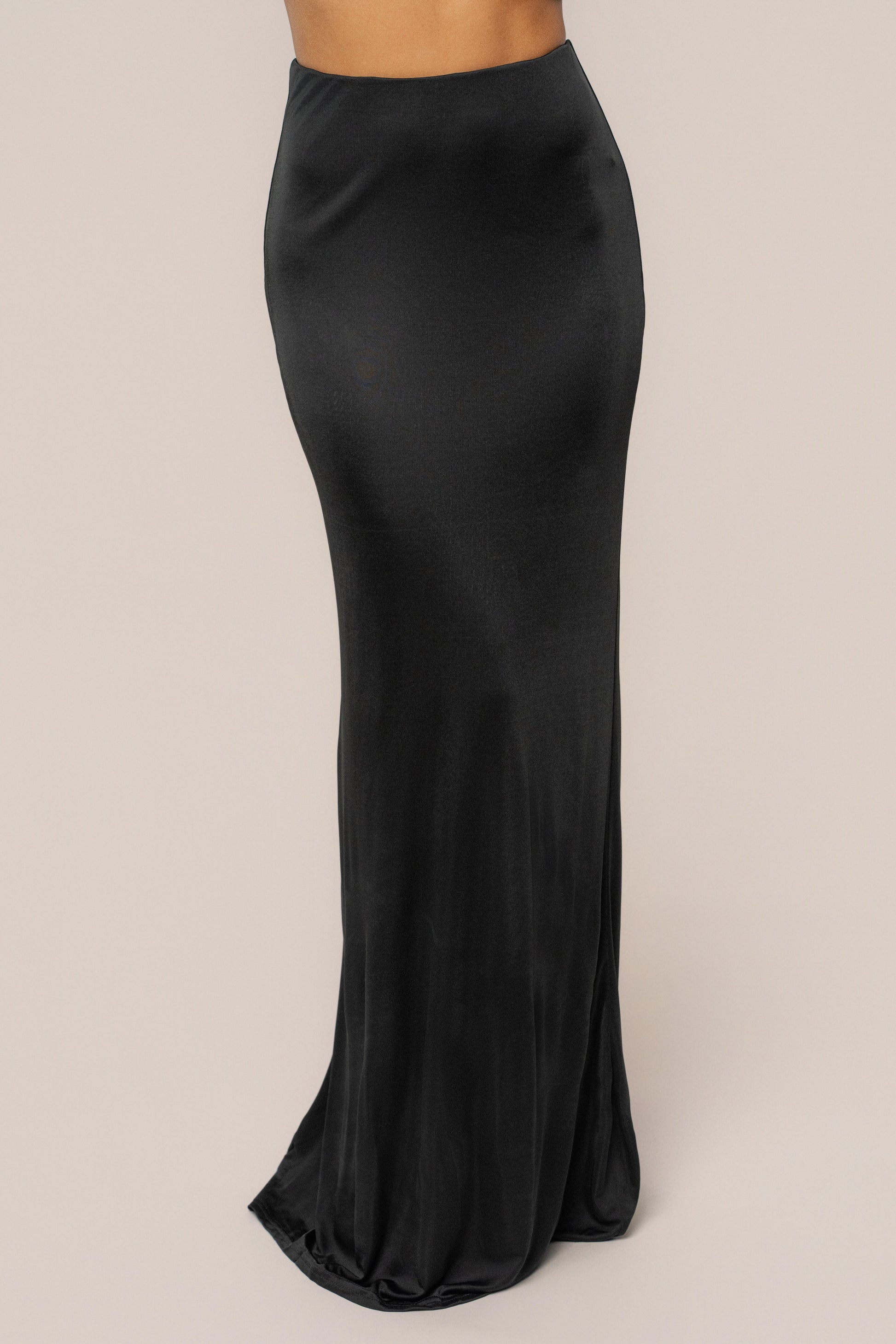 Black Ultra High Waist Maxi Skirt JLUXLABEL