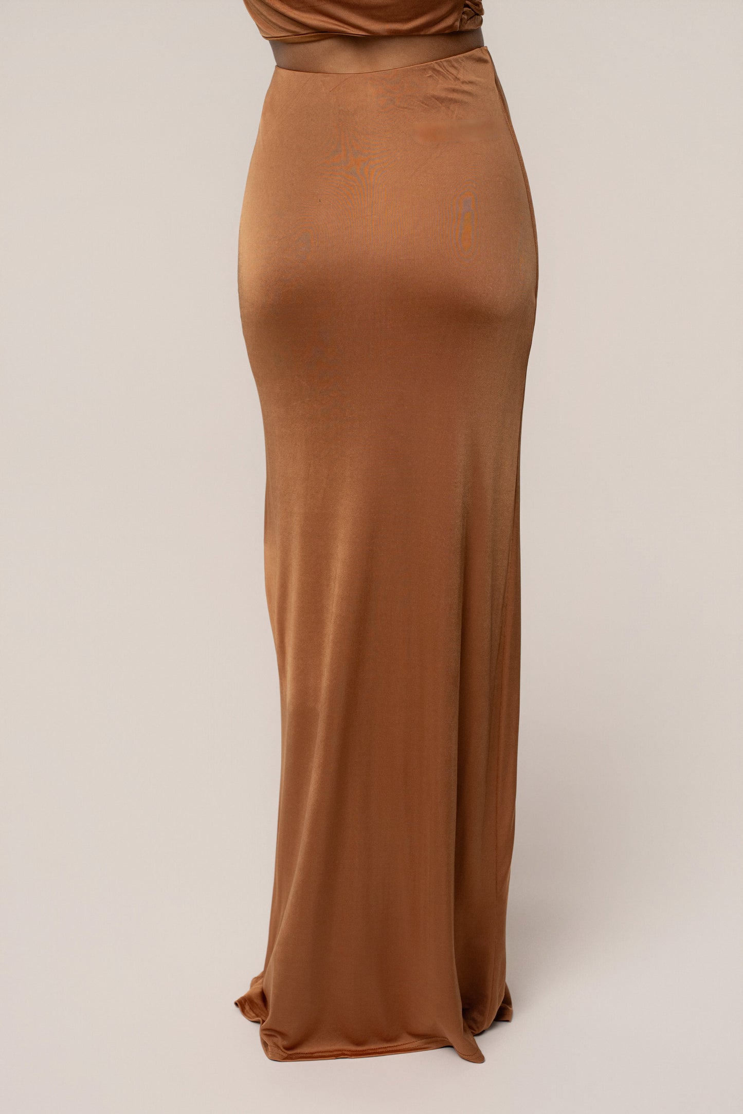 Copper Ultra High Waist Maxi Skirt JLUXLABEL