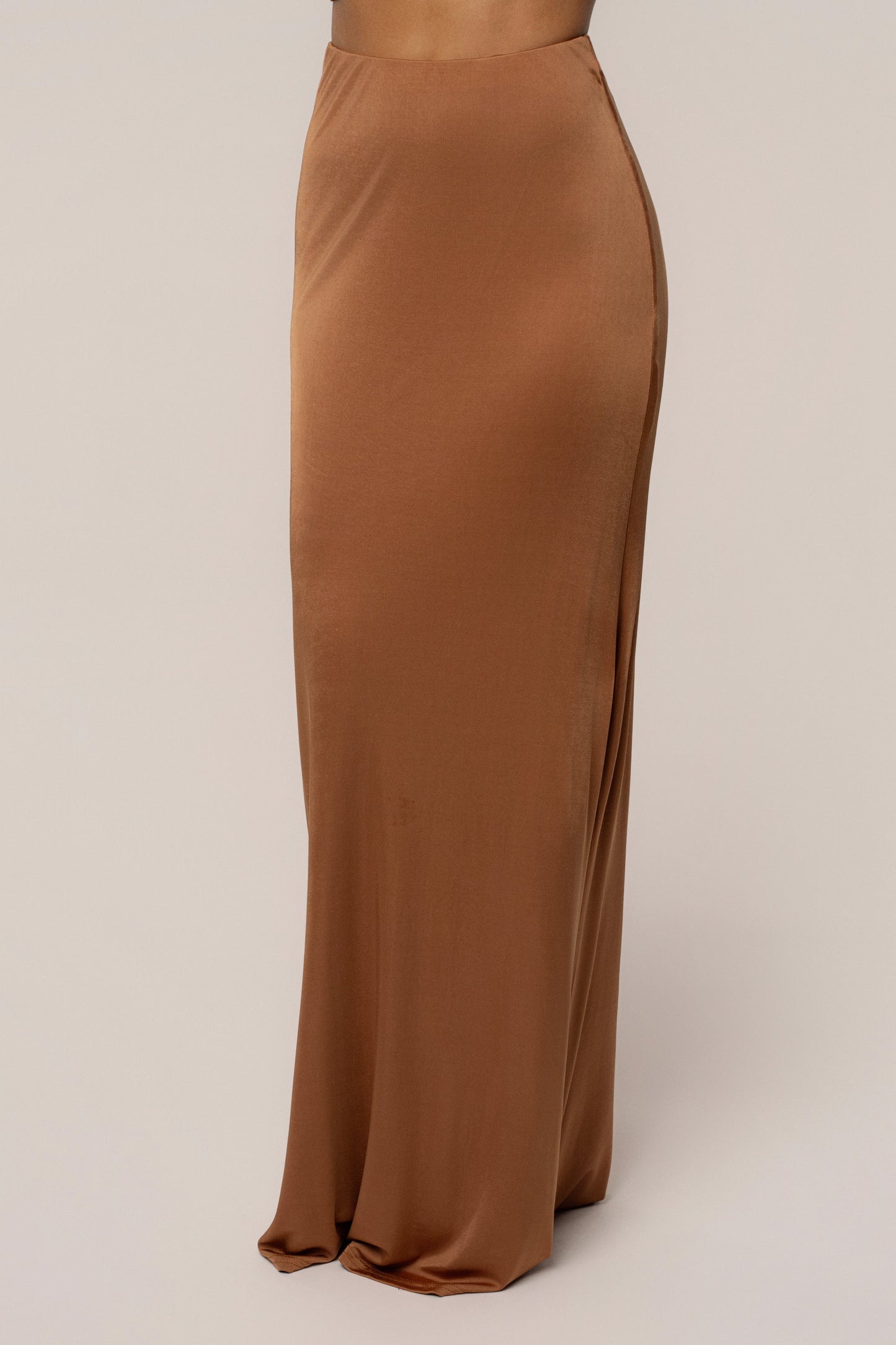 Copper Ultra High Waist Maxi Skirt JLUXLABEL