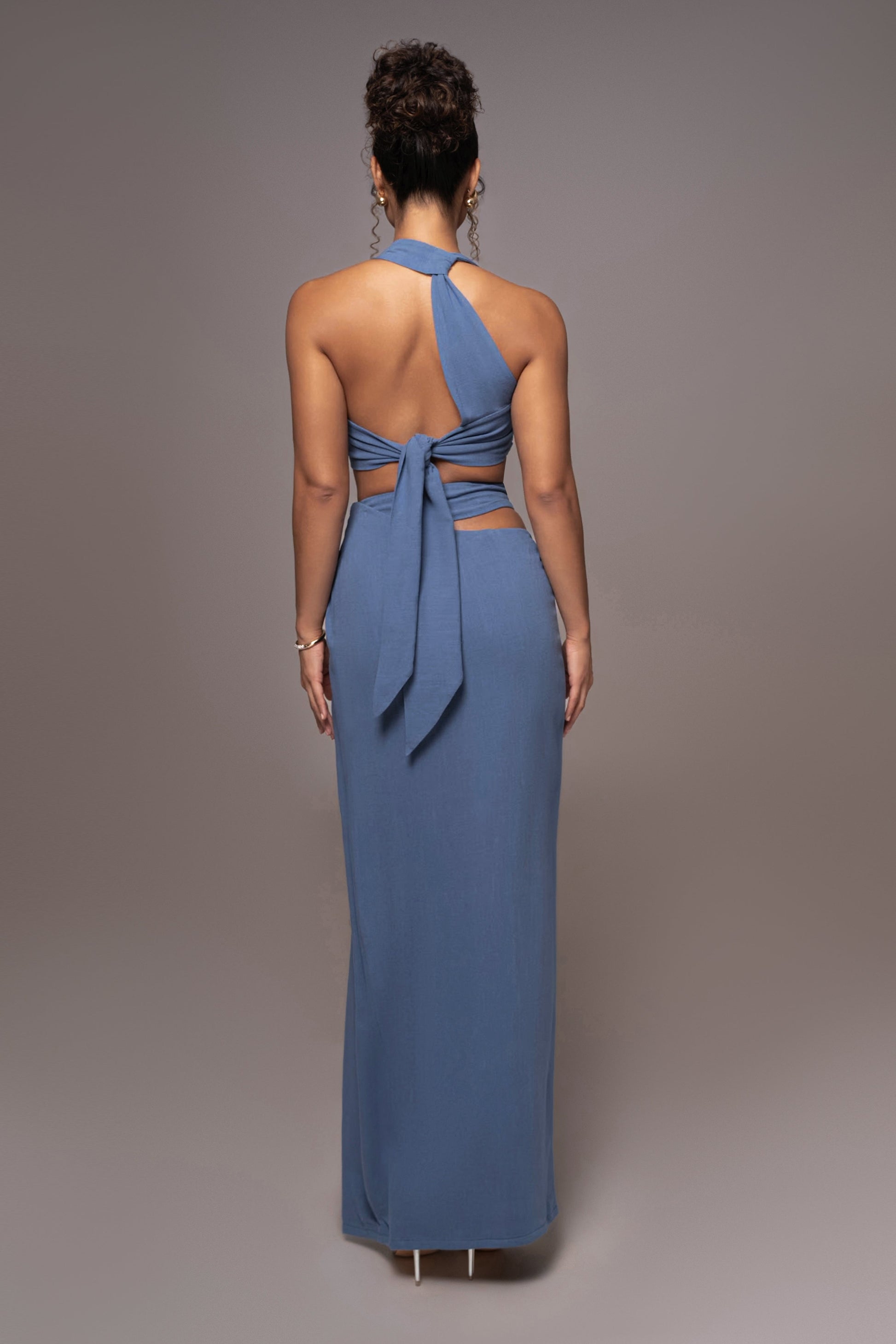Chambray New Age Two Piece Skirt Set JLUXLABEL