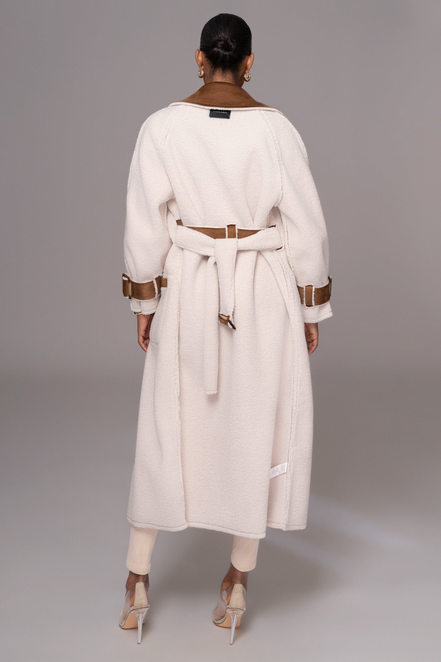 Tan Suede And Sherpa Reversible Coat JLUXLABEL