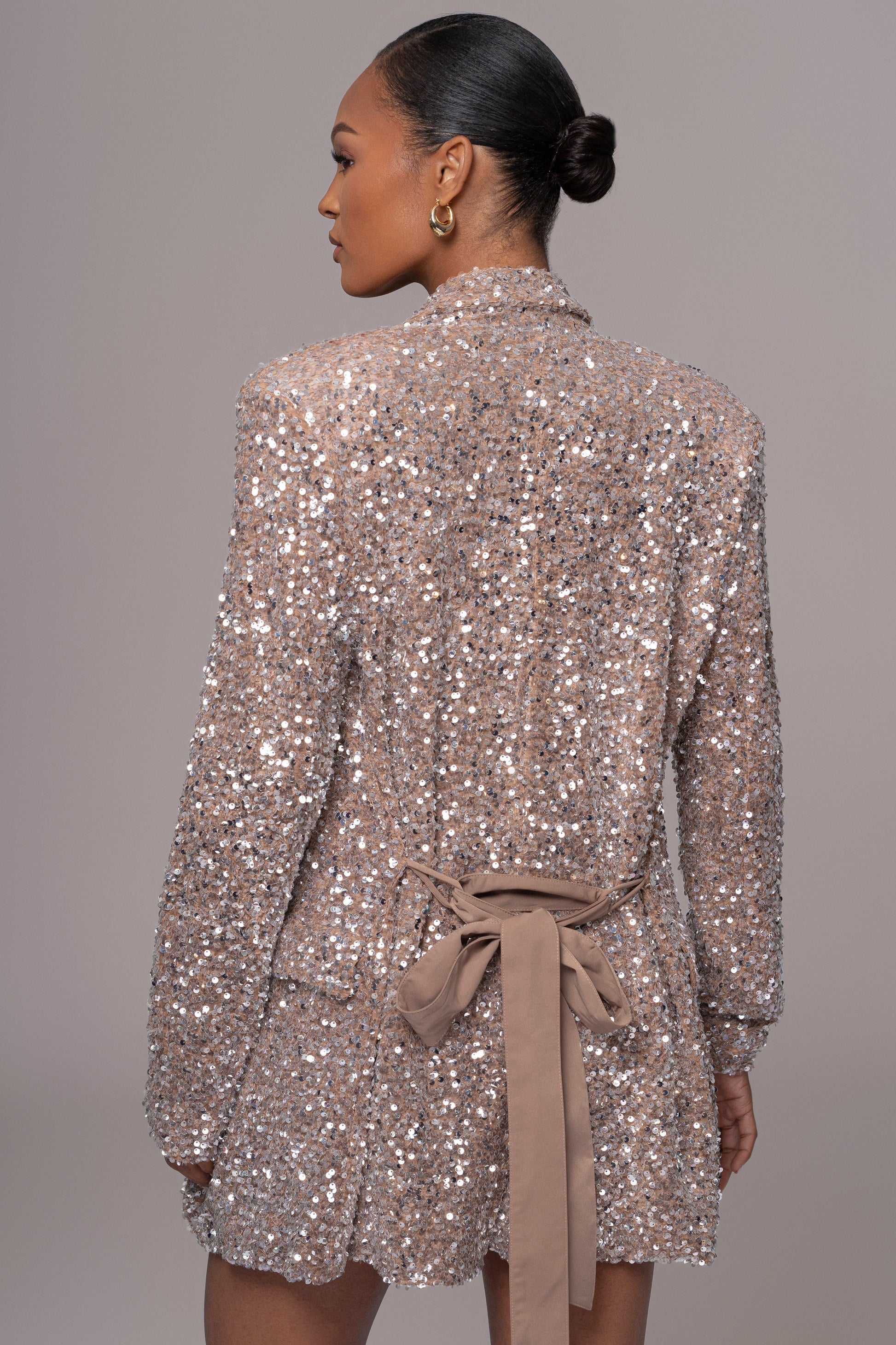 Nixie Sequin Oversized Blazer NEWFASHIONEDGE
