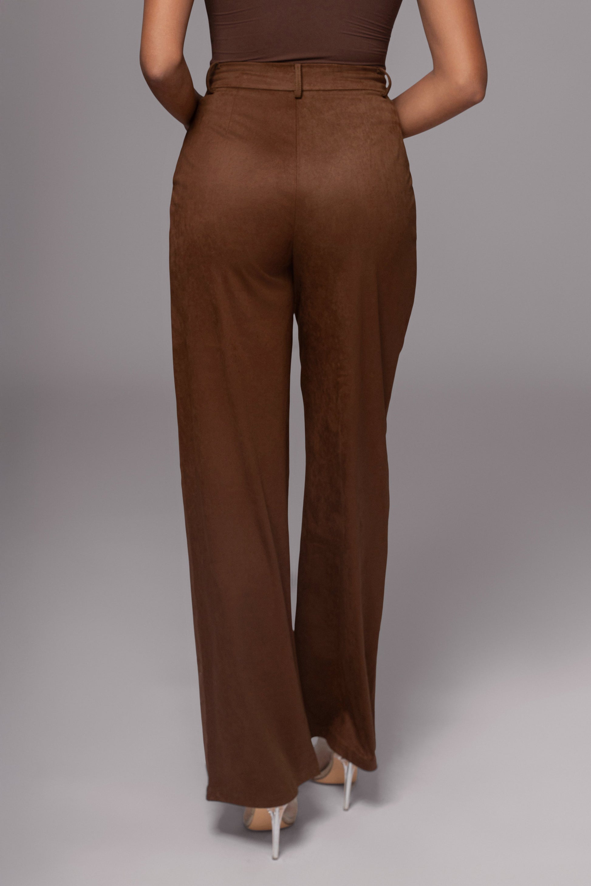 Chocolate Classic High Rise Trousers JLUXLABEL