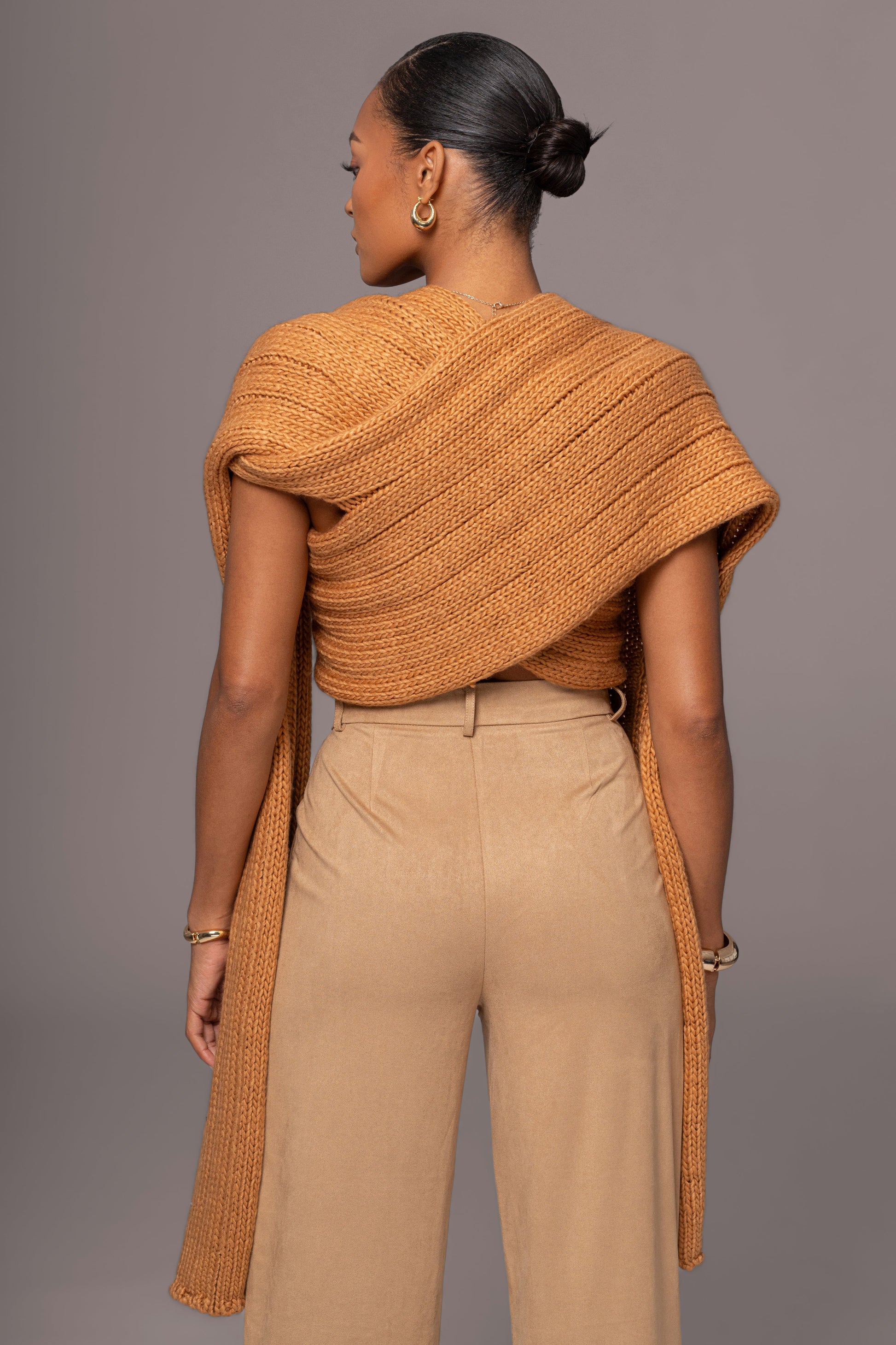 Beige Classic High Rise Trousers JLUXLABEL