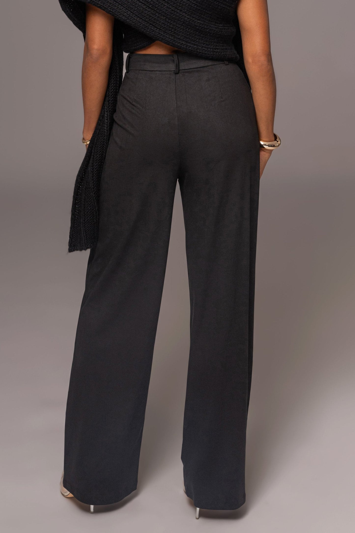 Black Classic High Rise Trousers JLUXLABEL