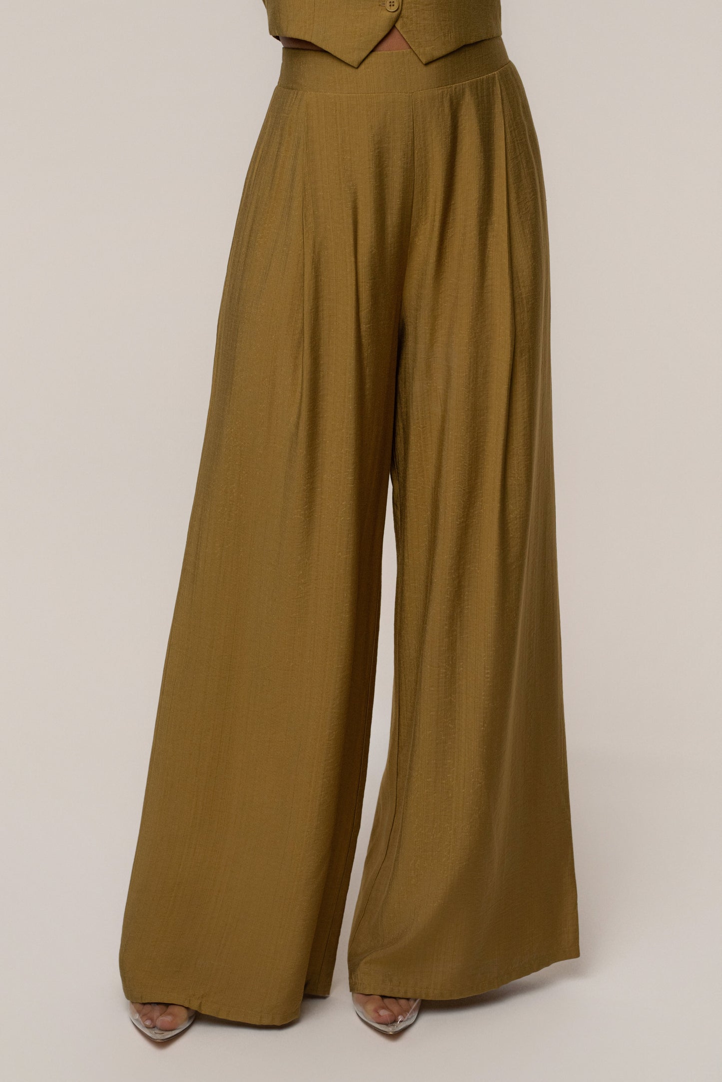 Olive Tropical Daze Pant Set NEWFASHIONEDGE