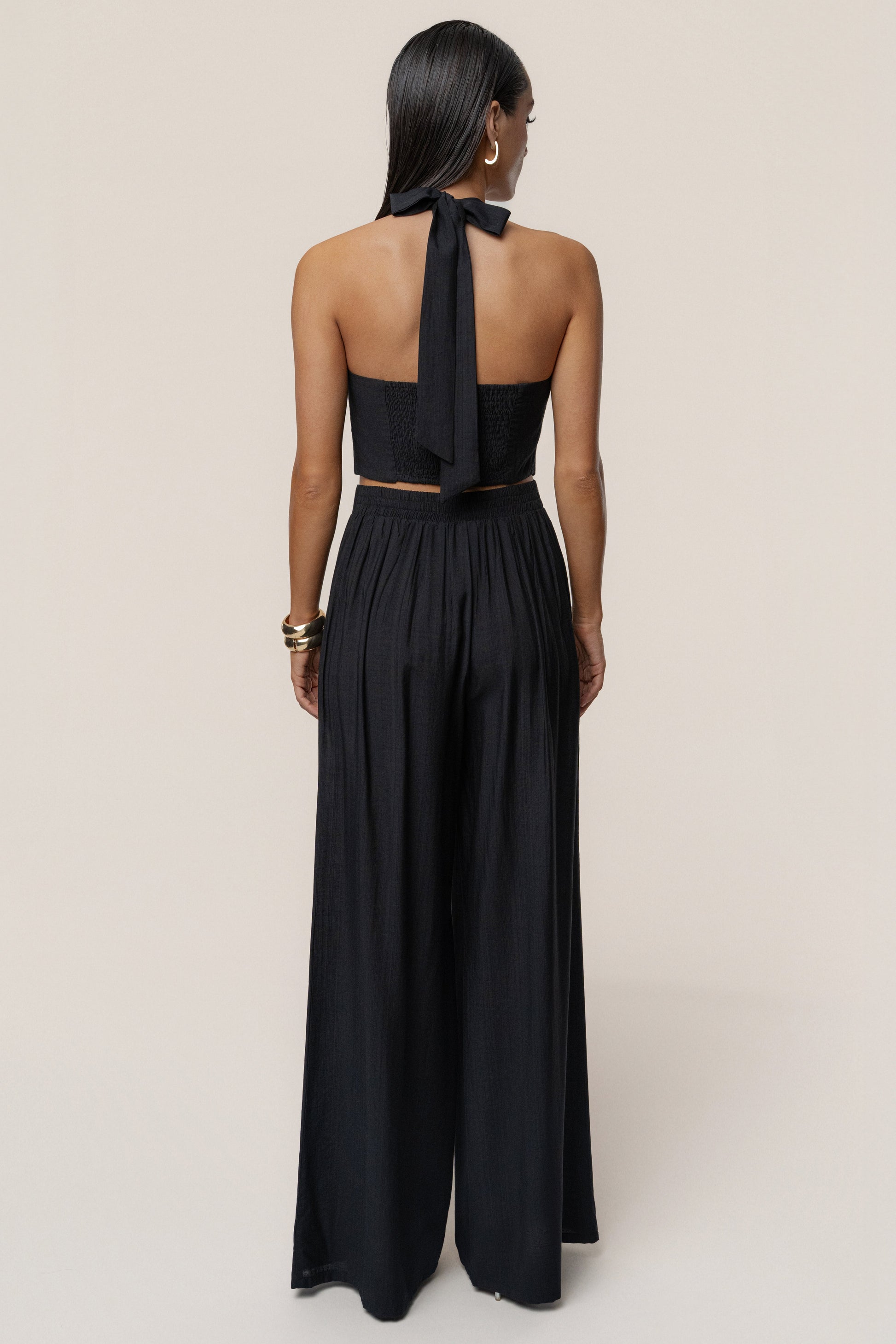 Black Tropical Daze Pant Set JLUXLABEL