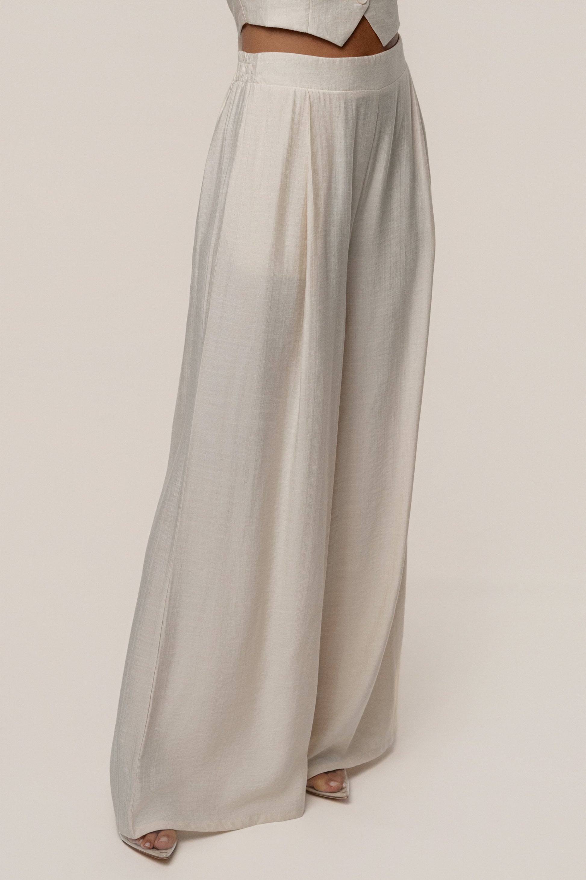 Cream Tropical Daze Pant Set JLUXLABEL