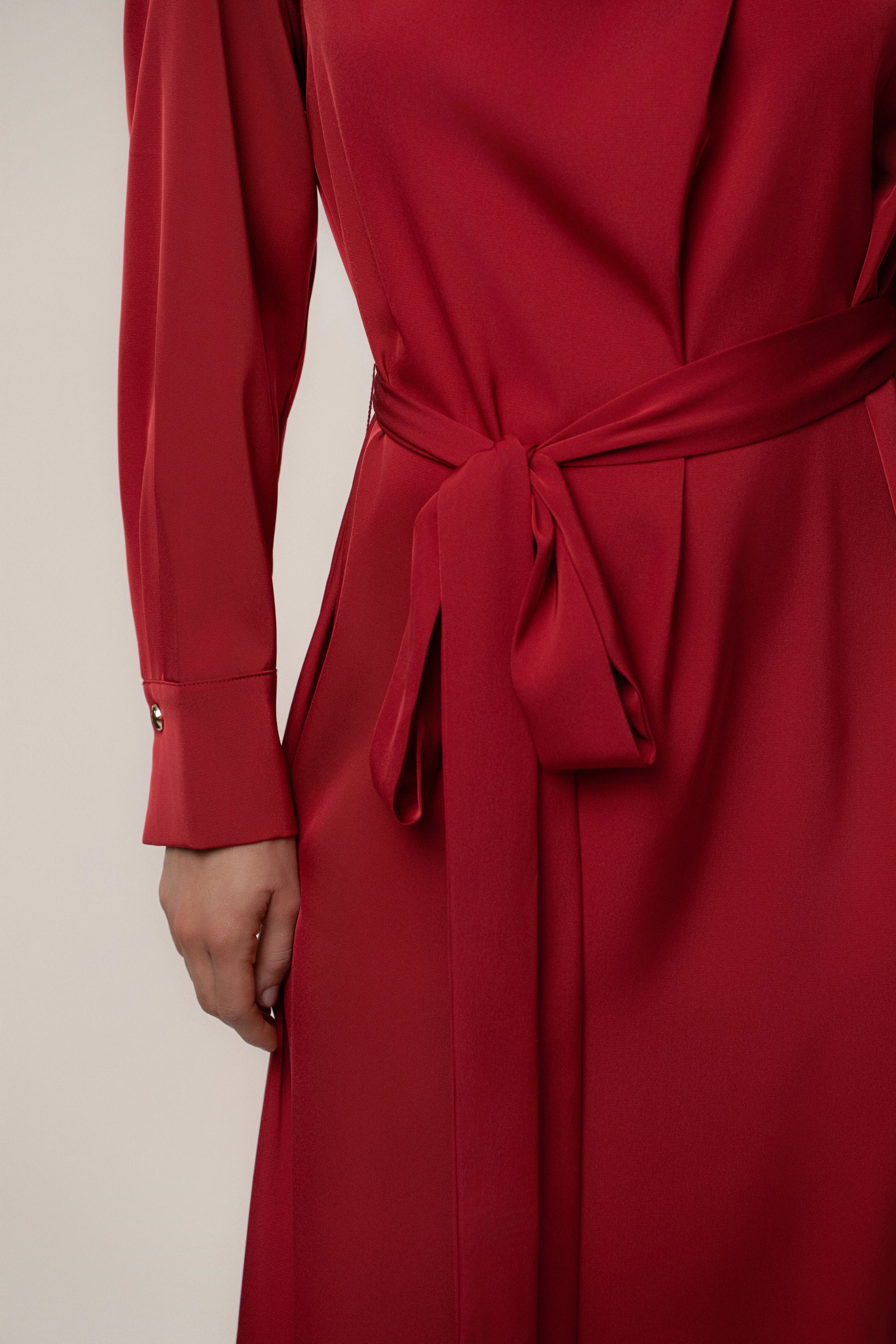 Red Victoria Satin Maxi Dress JLUXLABEL