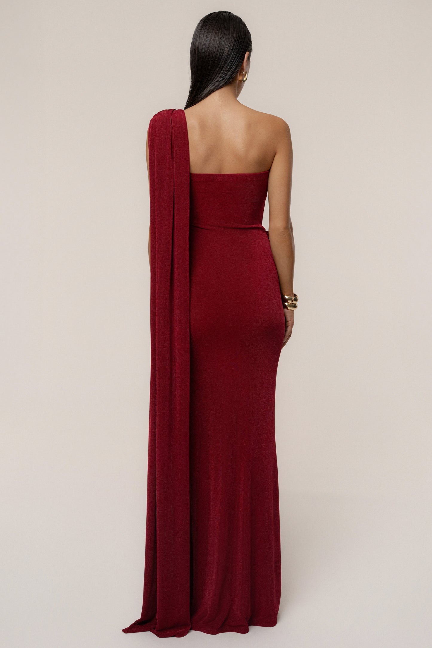 Red Golden Veil Maxi Dress JLUXLABEL