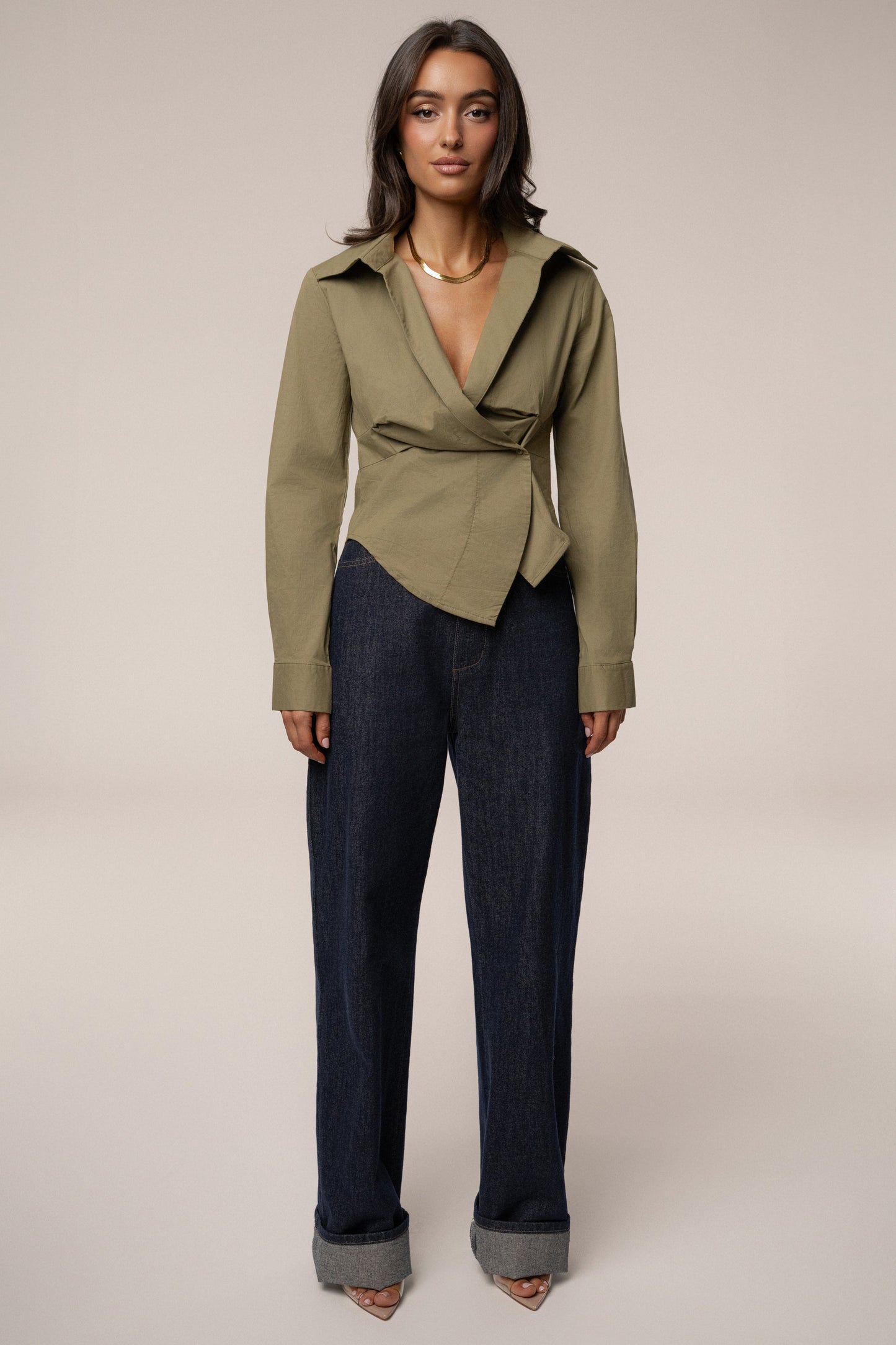 Olive  Sculpt And Form Blouse