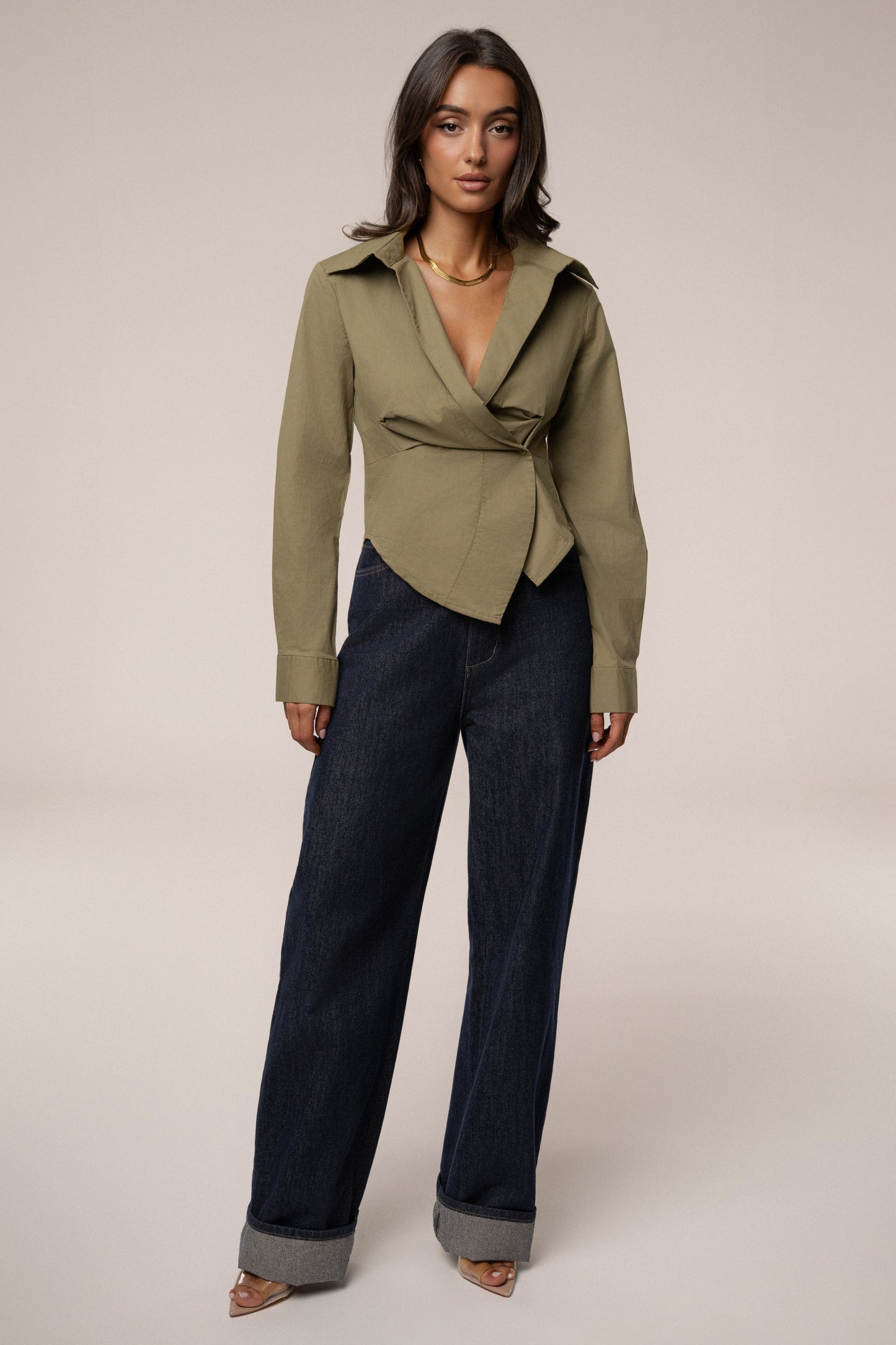 Olive  Sculpt And Form Blouse NEWFASHIONEDGE