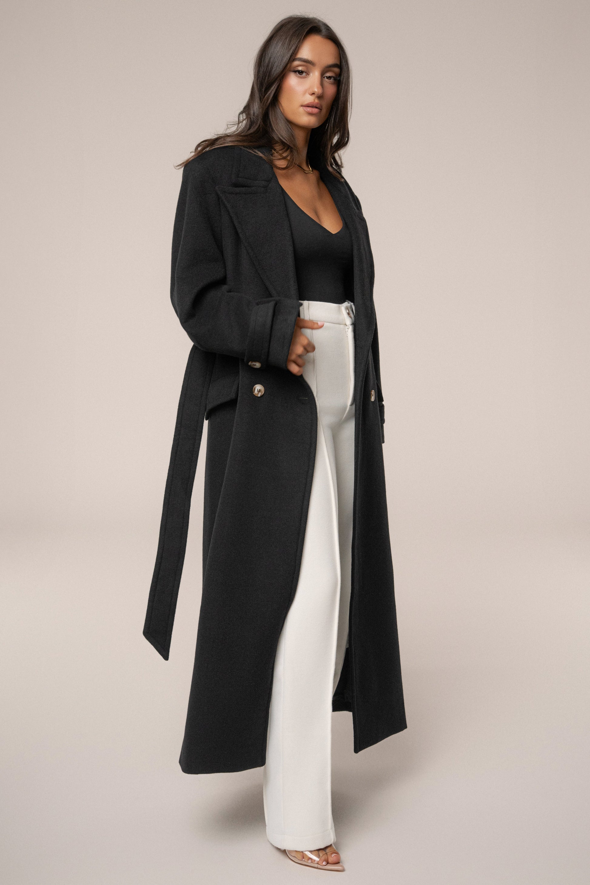 Black Empire Longline Coat JLUXLABEL