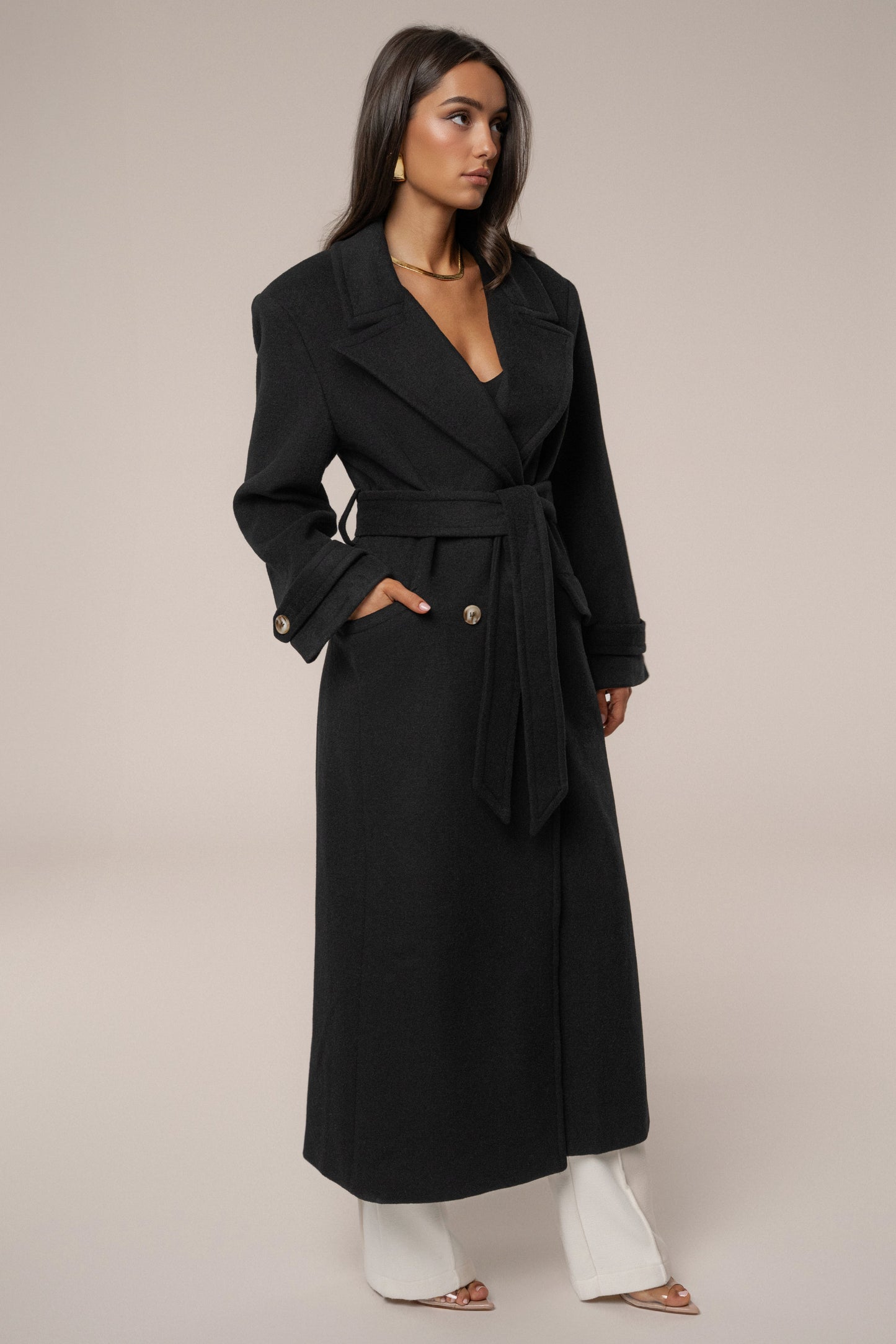 Black Empire Longline Coat JLUXLABEL