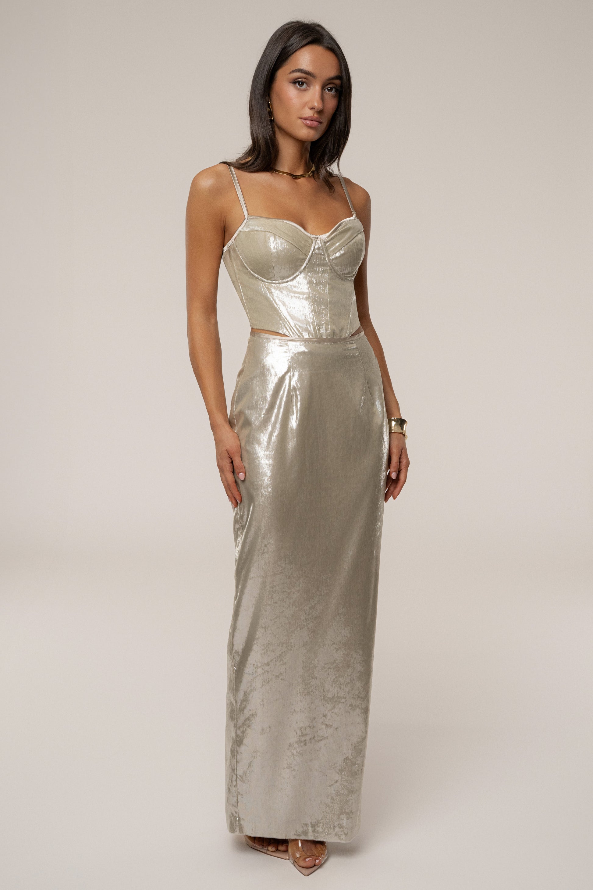 Beige Illuminate Corset JLUXLABEL