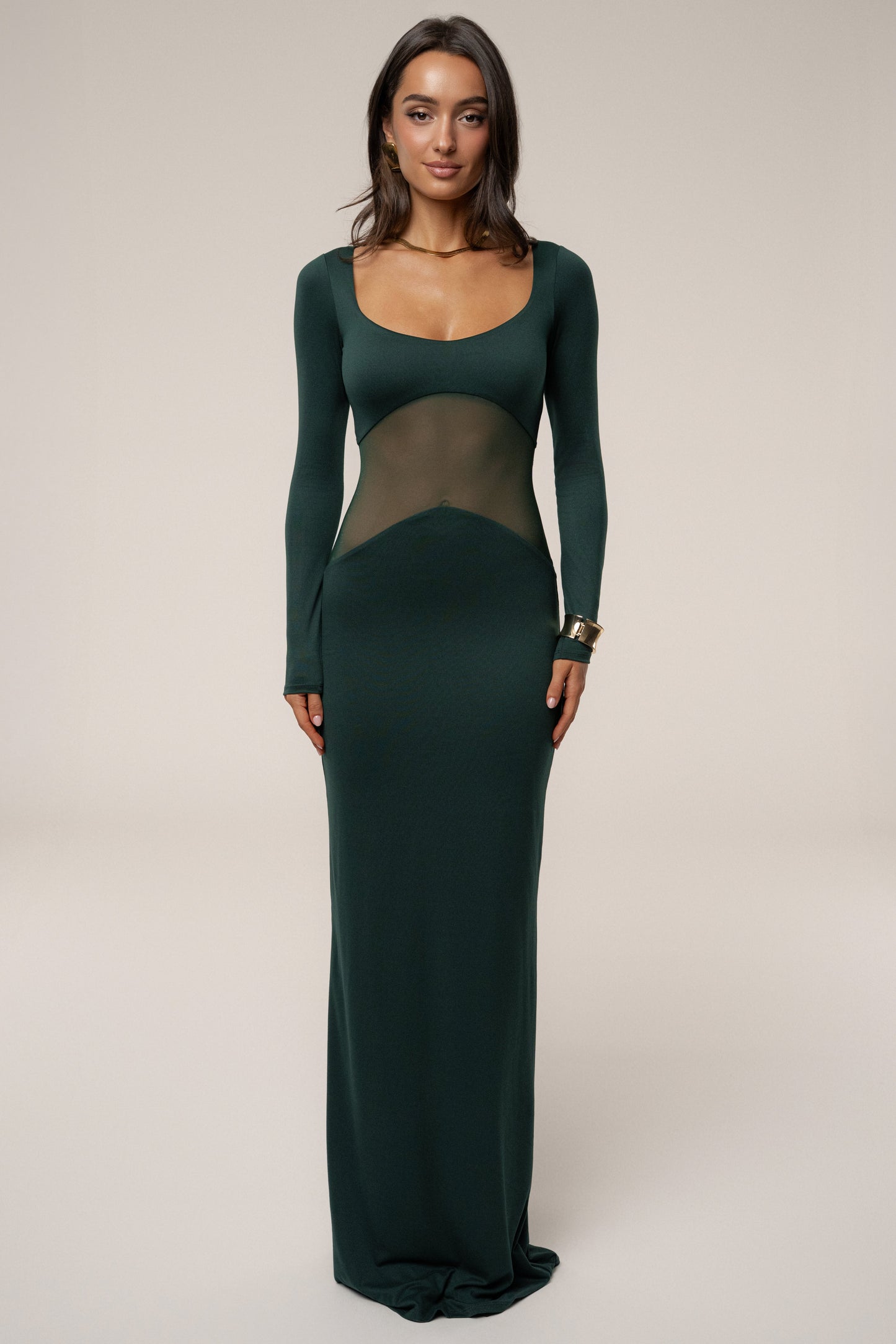 Emerald Glitz Hour Maxi Dress JLUXLABEL