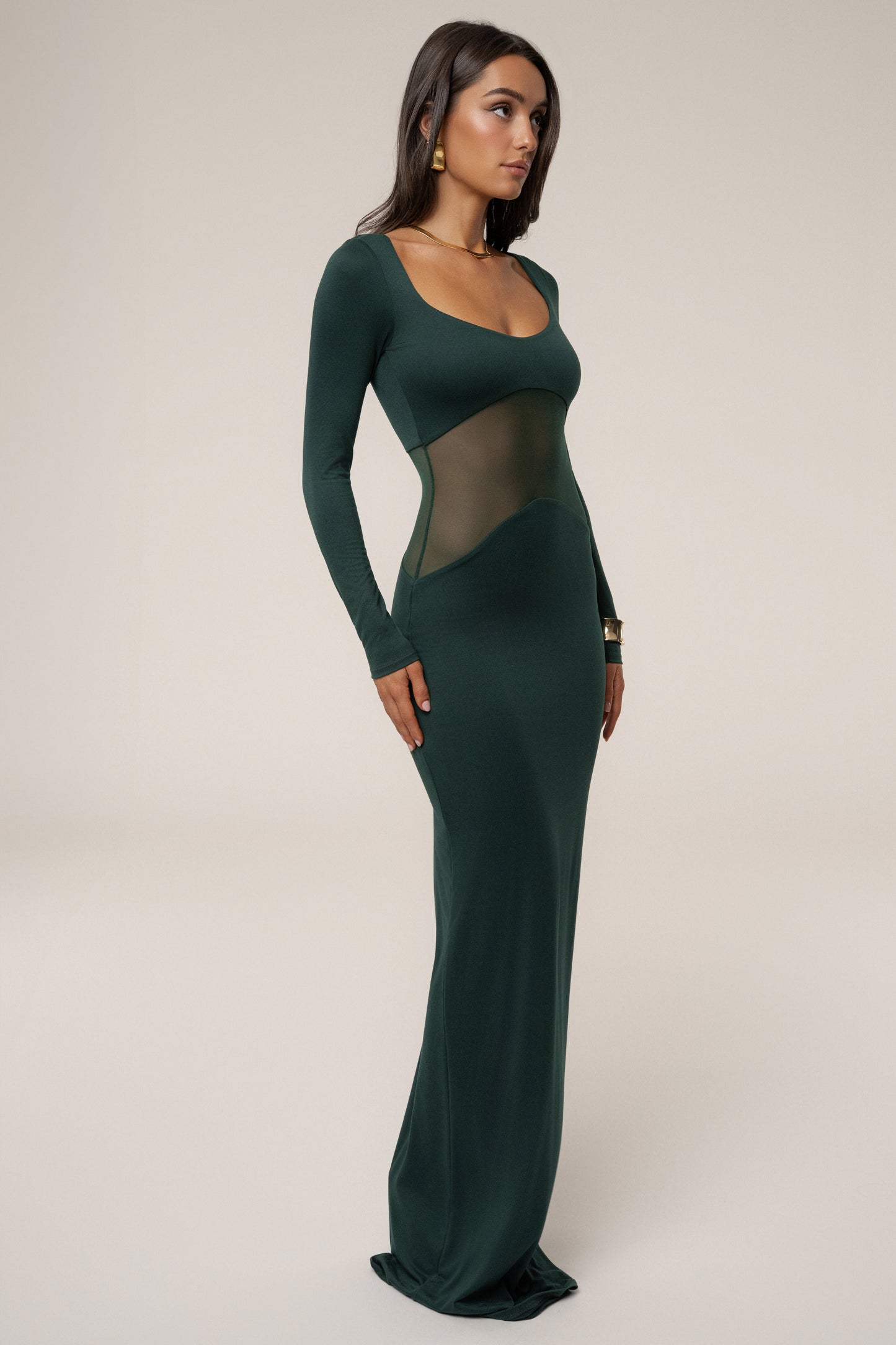 Emerald Glitz Hour Maxi Dress JLUXLABEL
