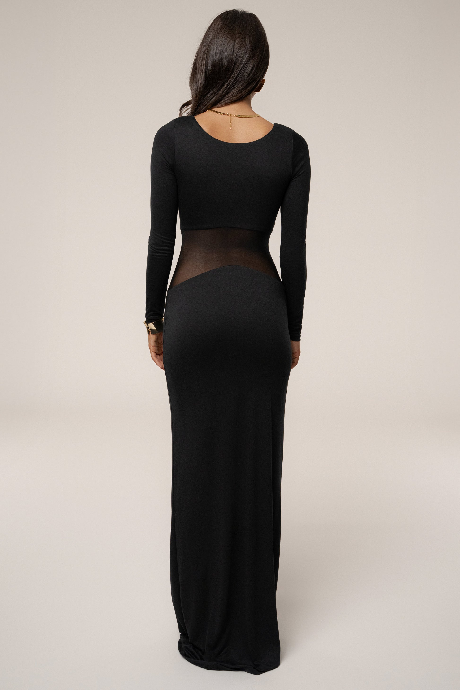 Black Glitz Hour Maxi Dress JLUXLABEL