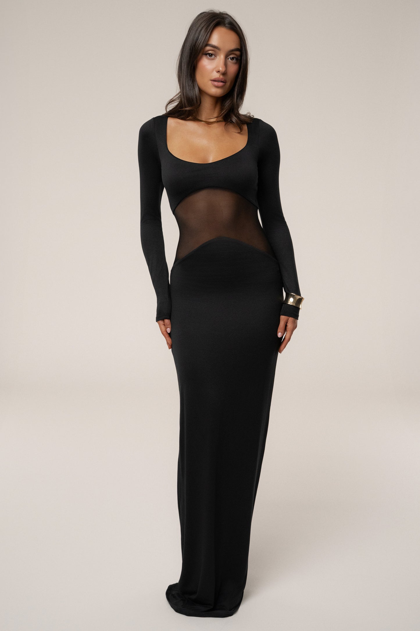 Black Glitz Hour Maxi Dress JLUXLABEL
