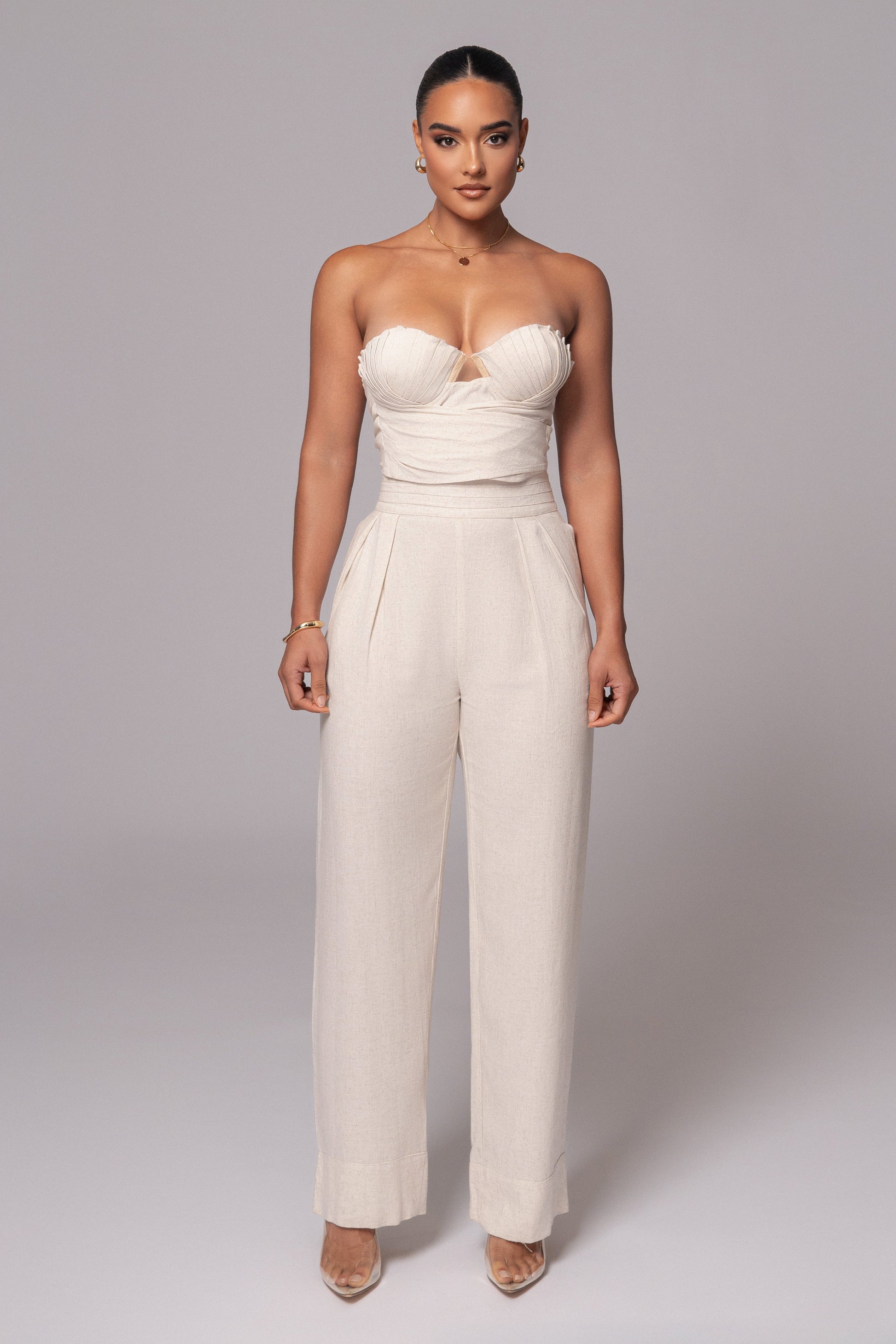 Natural Arielle Bustier Top JLUXLABEL