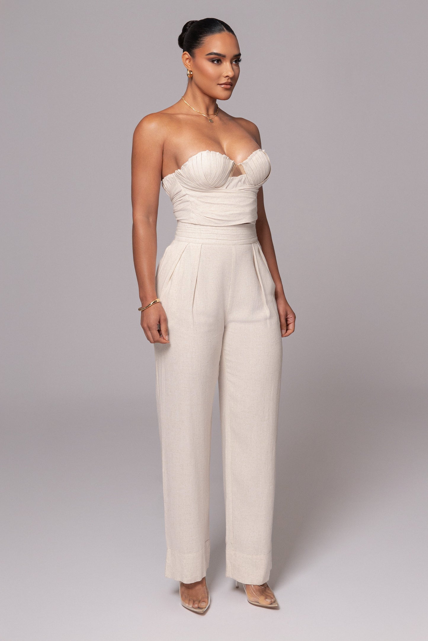 Natural Arielle Bustier Top JLUXLABEL