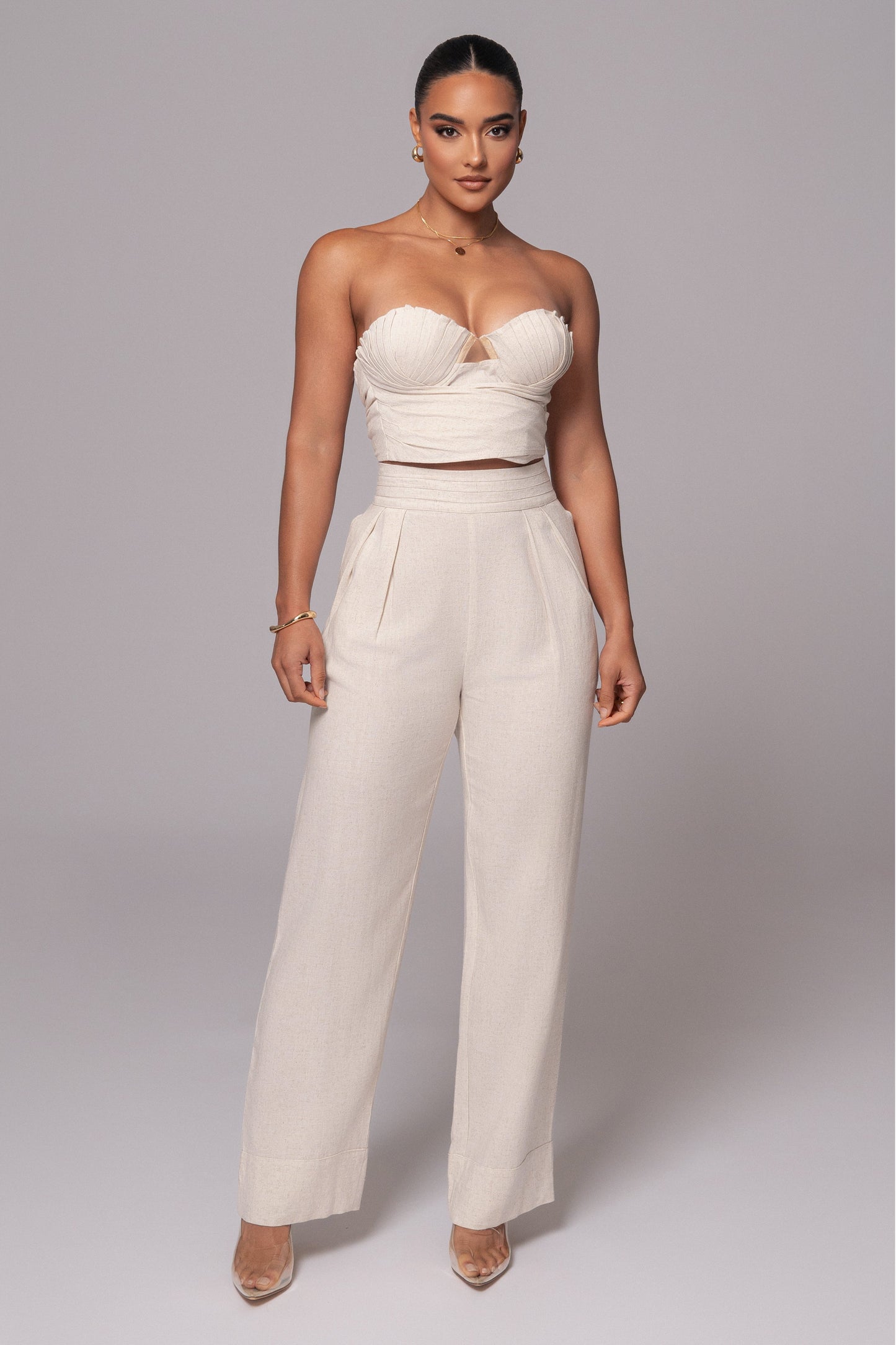 Natural Arielle Bustier Top JLUXLABEL