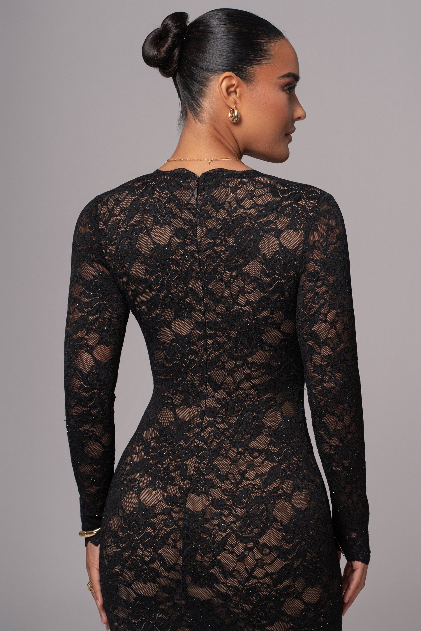 Black Canada Lace Maxi Dress JLUXLABEL