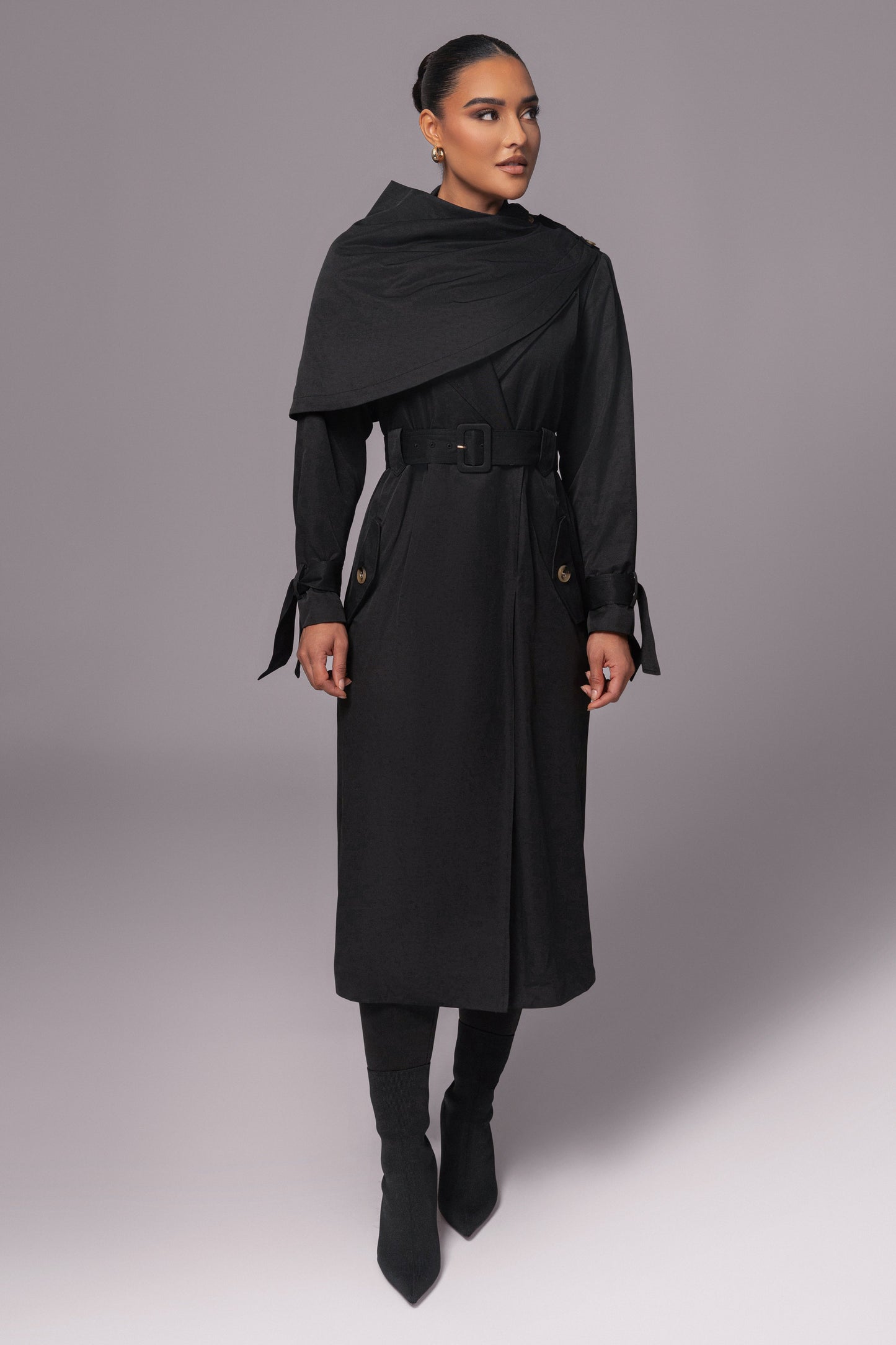 Black The Classic Trench Coat JLUXLABEL