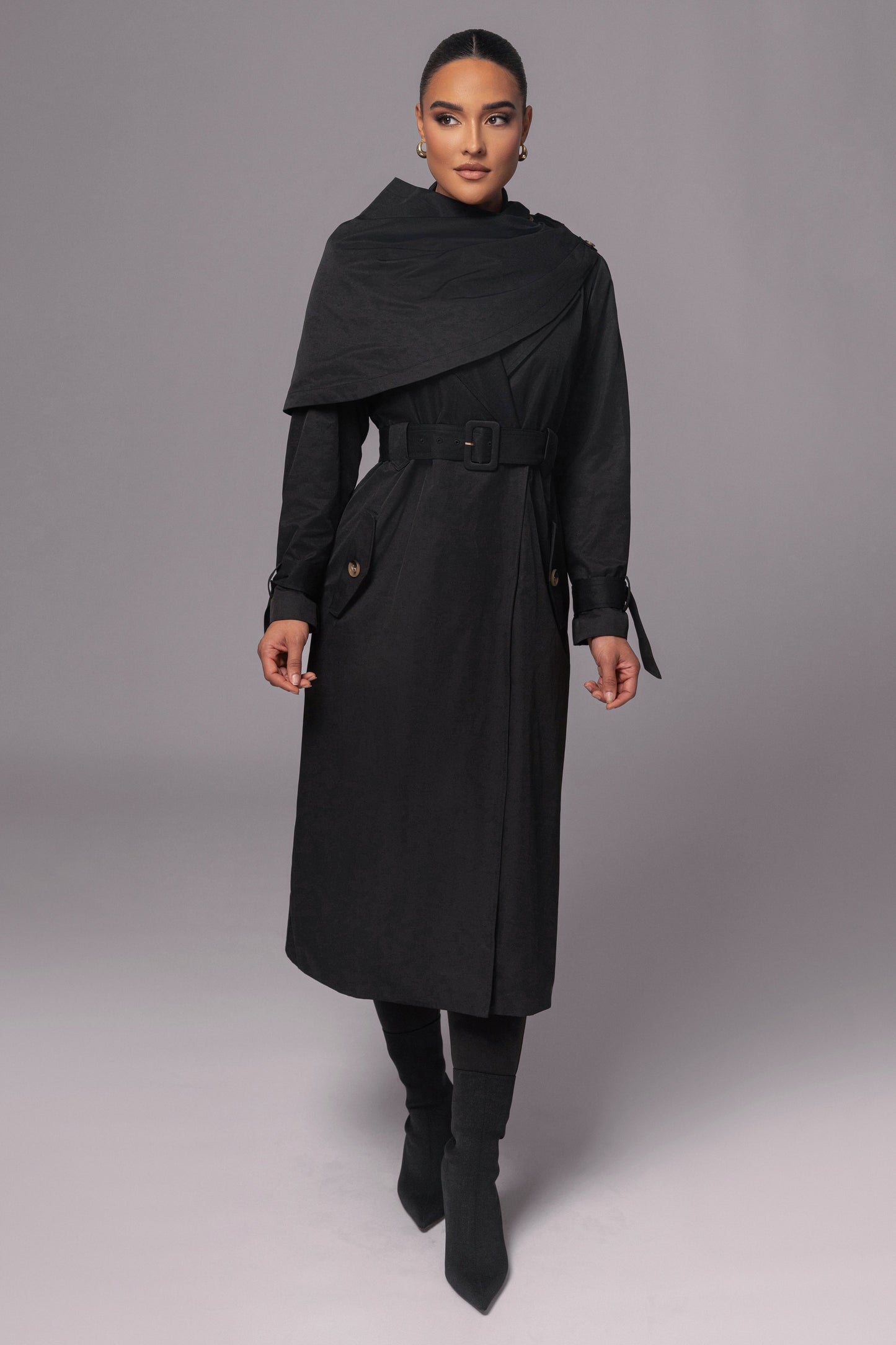 Black The Classic Trench Coat JLUXLABEL