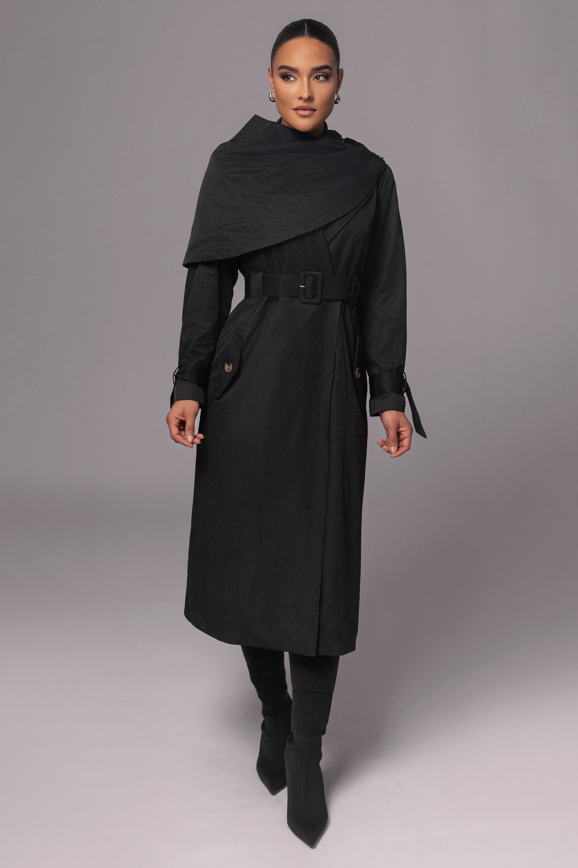 Black The Classic Trench Coat JLUXLABEL