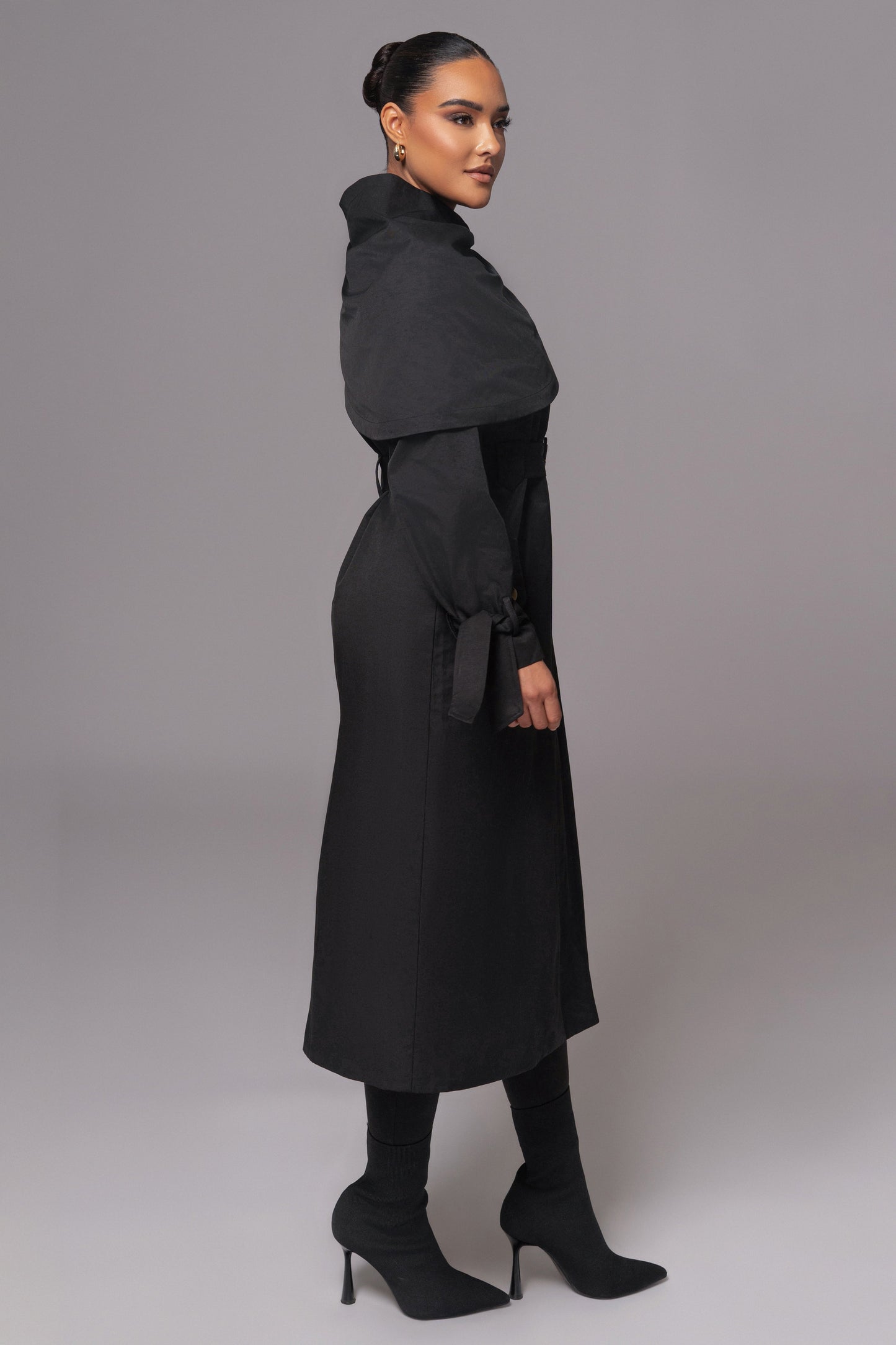 Black The Classic Trench Coat JLUXLABEL