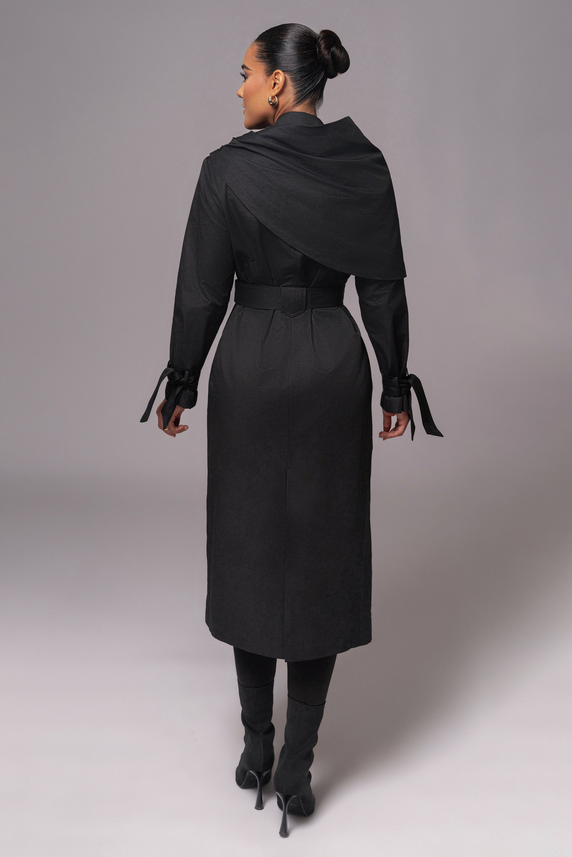 Black The Classic Trench Coat JLUXLABEL
