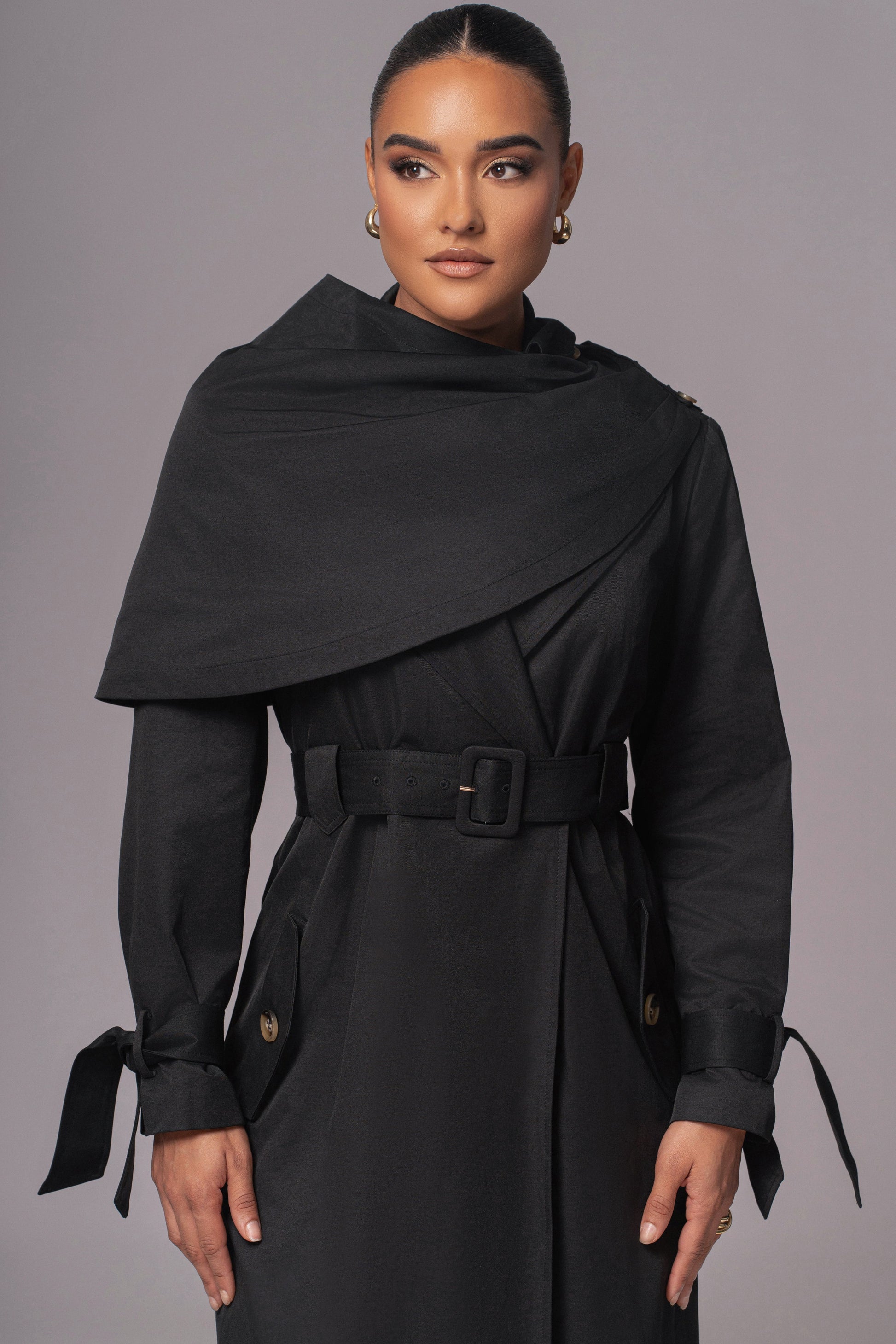 Black The Classic Trench Coat JLUXLABEL