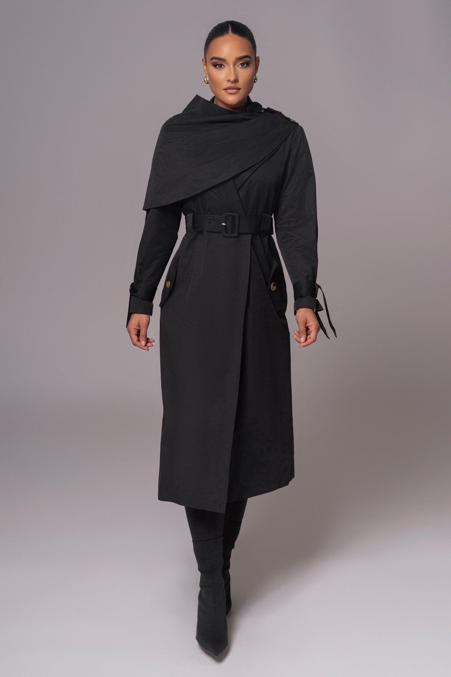 Black The Classic Trench Coat JLUXLABEL