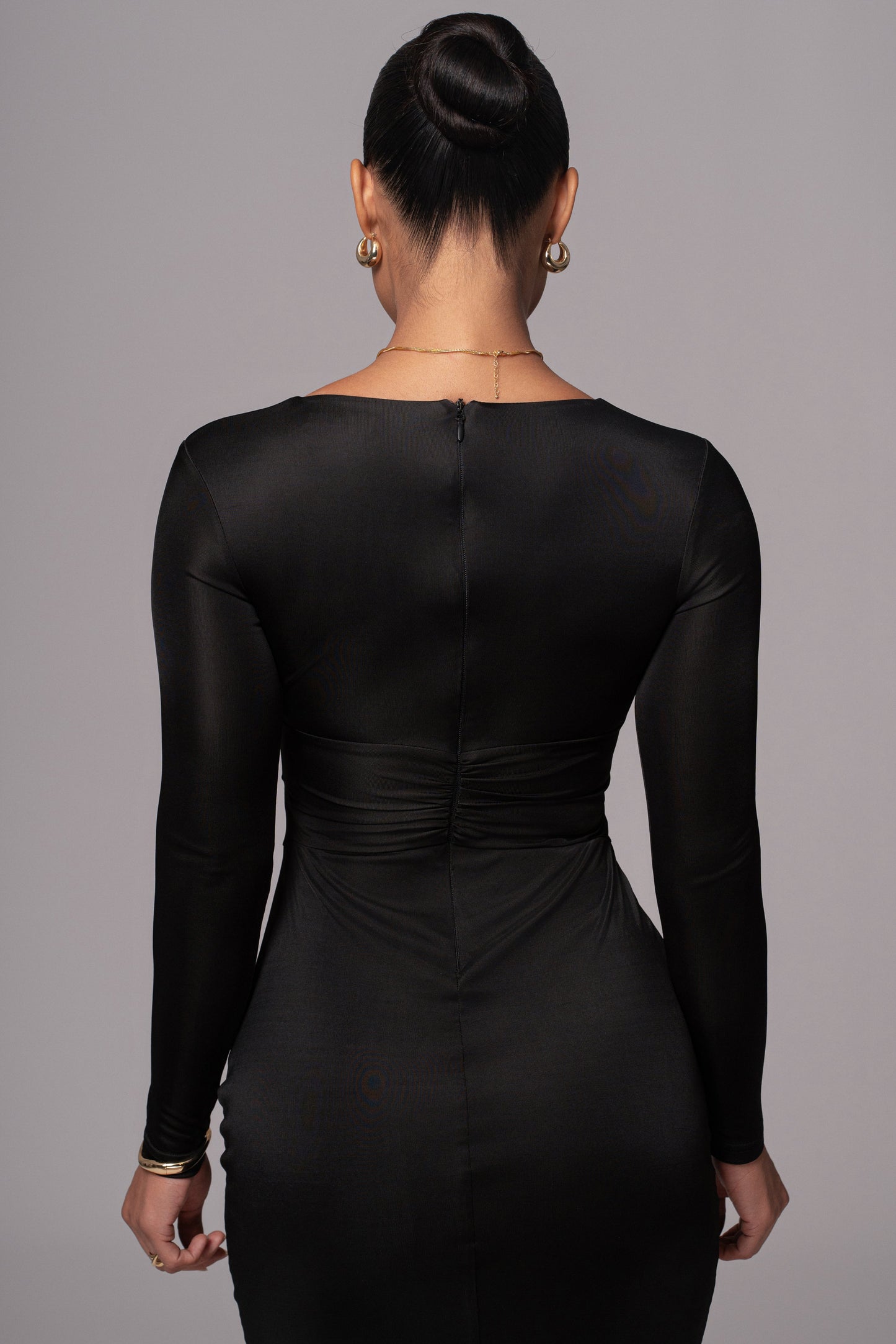 Black Soiree Cutout Maxi Dress JLUXLABEL