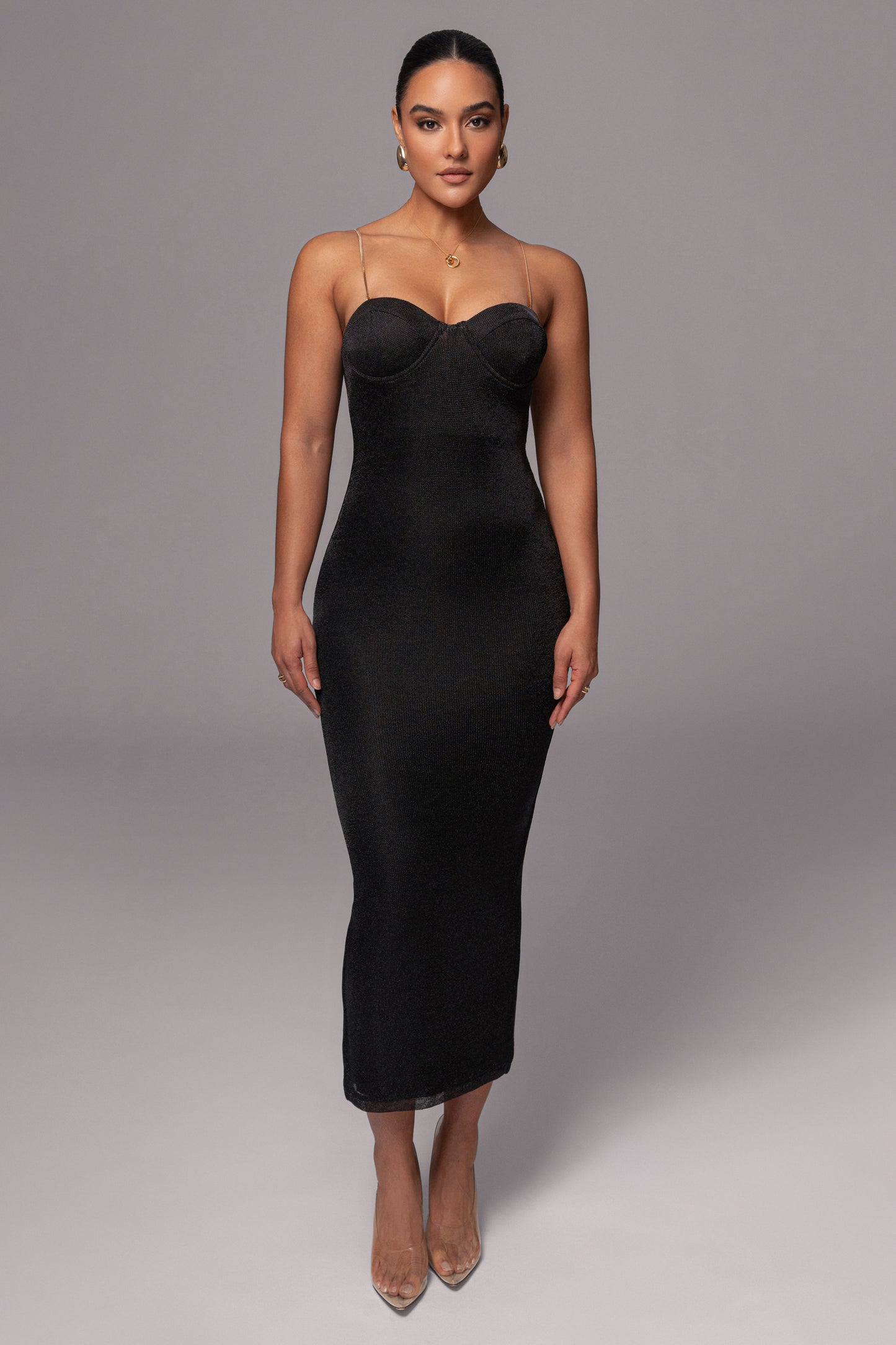 Black Twilight Elegance Maxi Dress JLUXLABEL