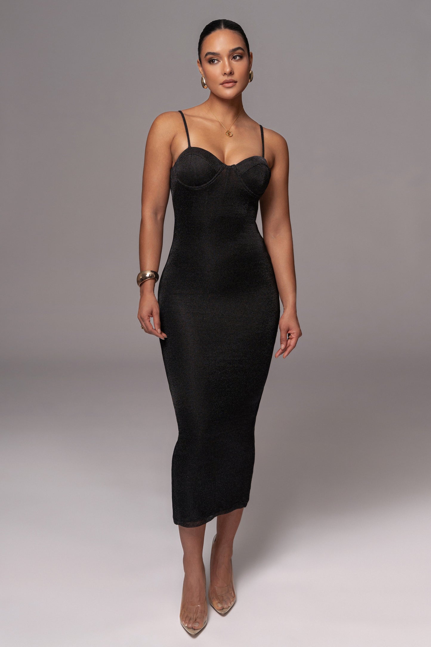 Black Twilight Elegance Maxi Dress JLUXLABEL