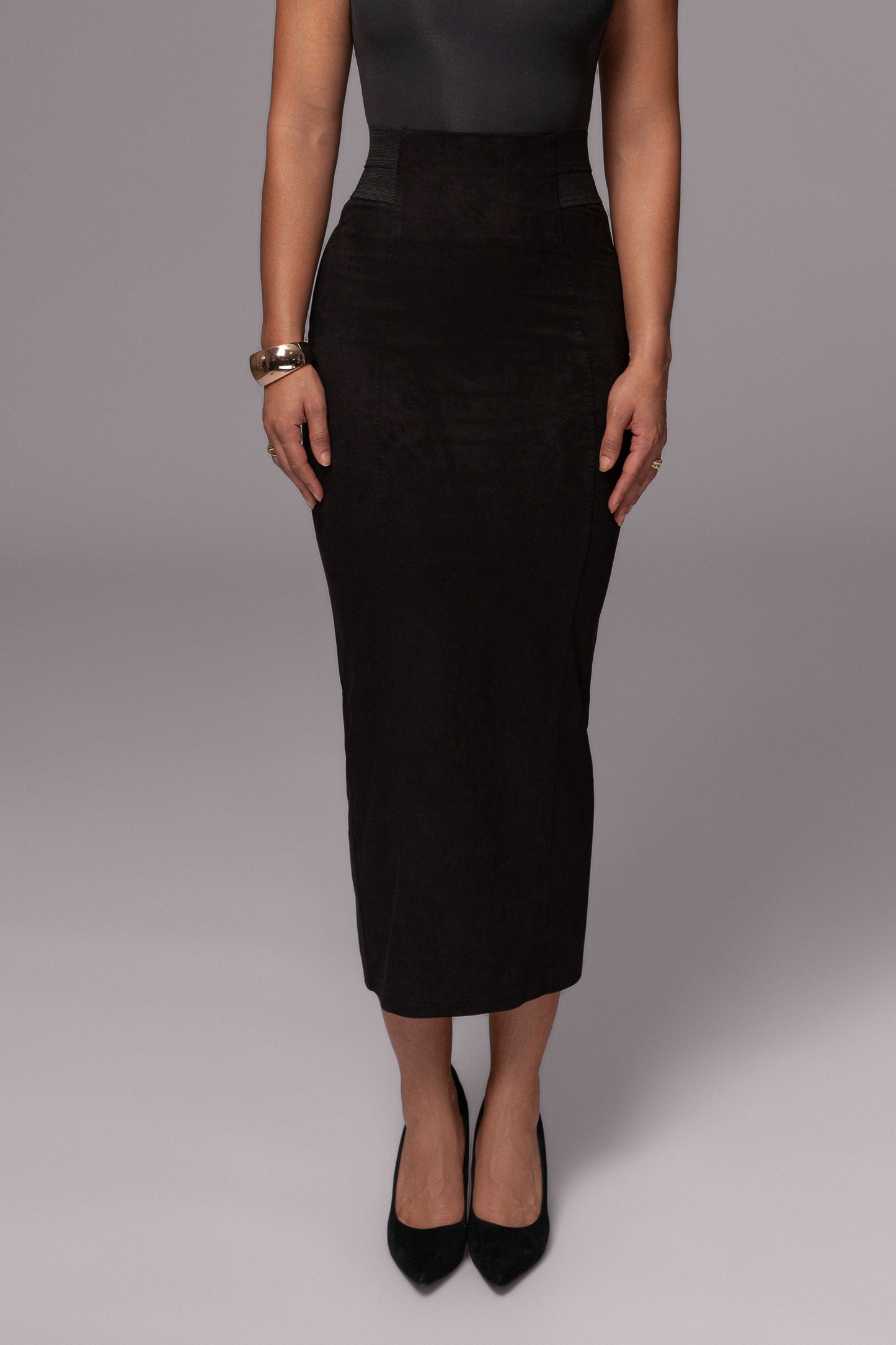Black Phoenix Suede Skirt JLUXLABEL
