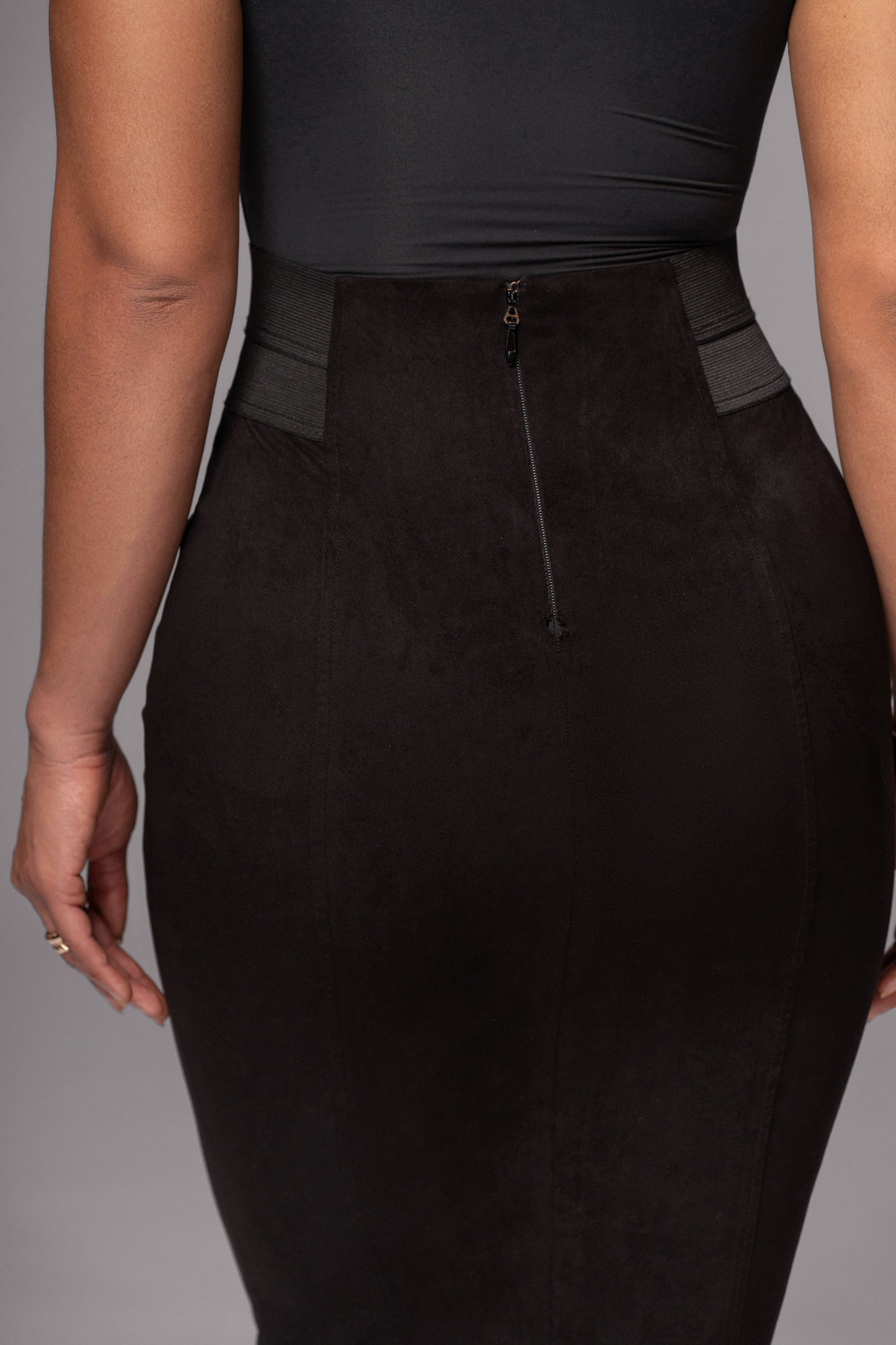 Black Phoenix Suede Skirt JLUXLABEL