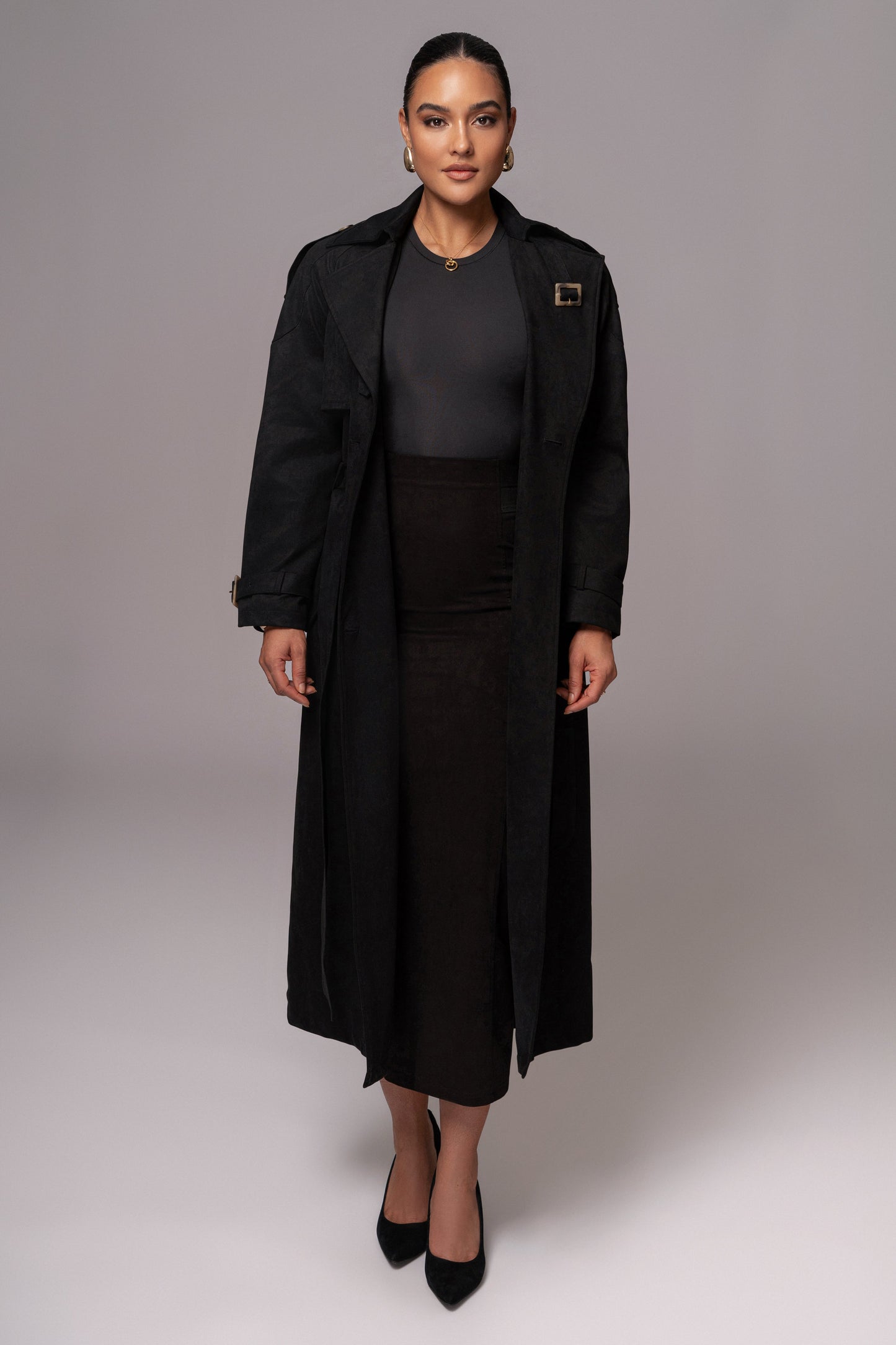 Black Phoenix Suede Skirt JLUXLABEL
