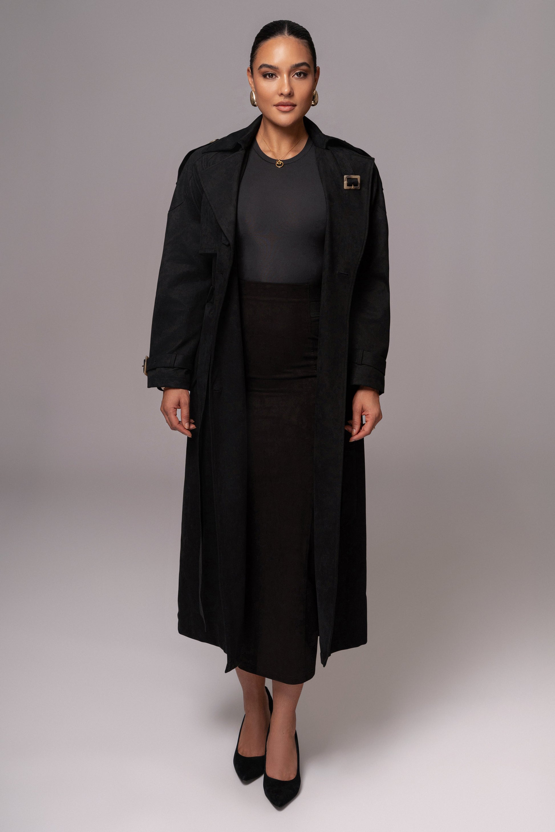Black Phoenix Suede Skirt JLUXLABEL