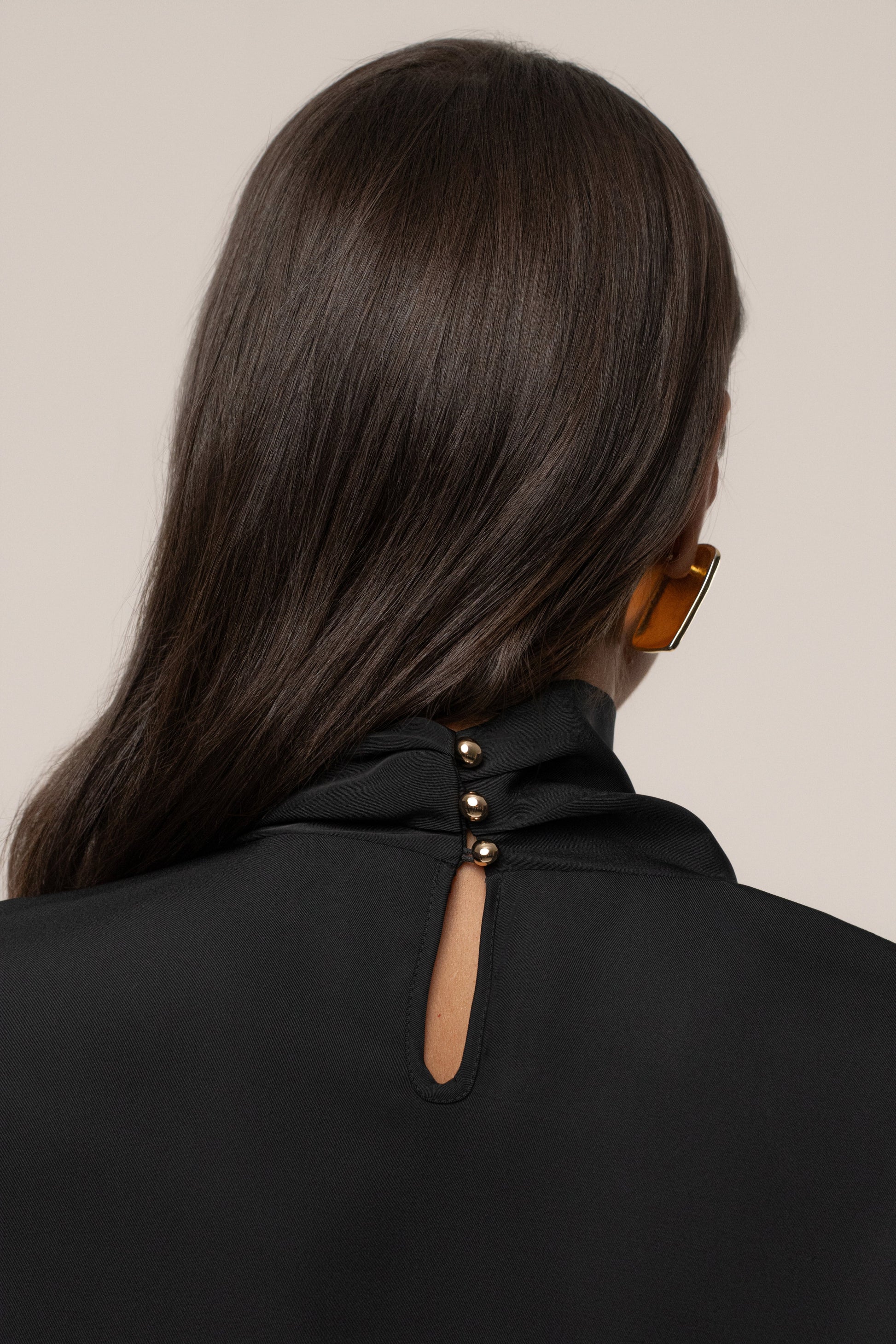 Black Alexa Satin Blouse JLUXLABEL