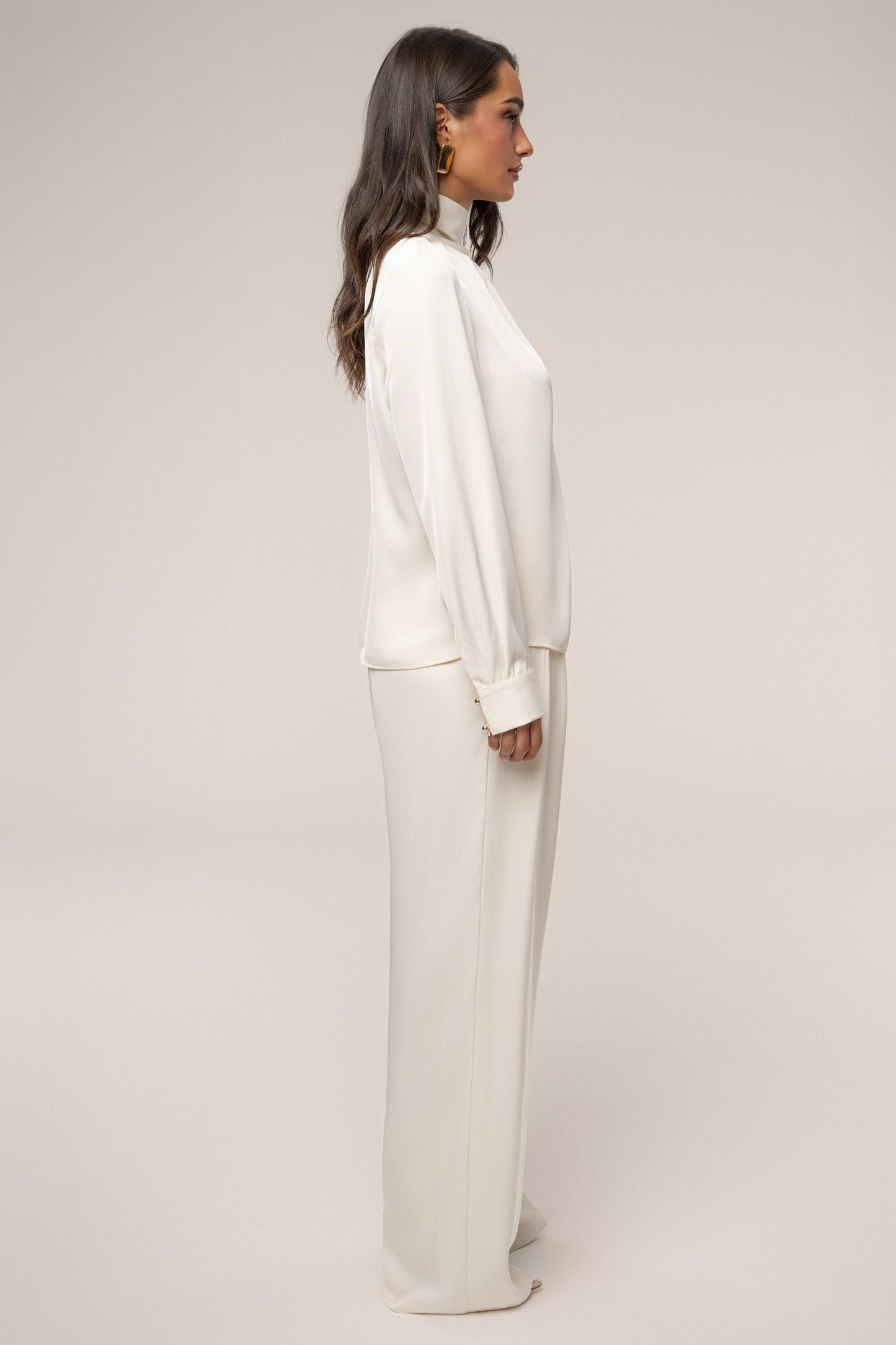 Buttercream Alexa Satin Blouse JLUXLABEL
