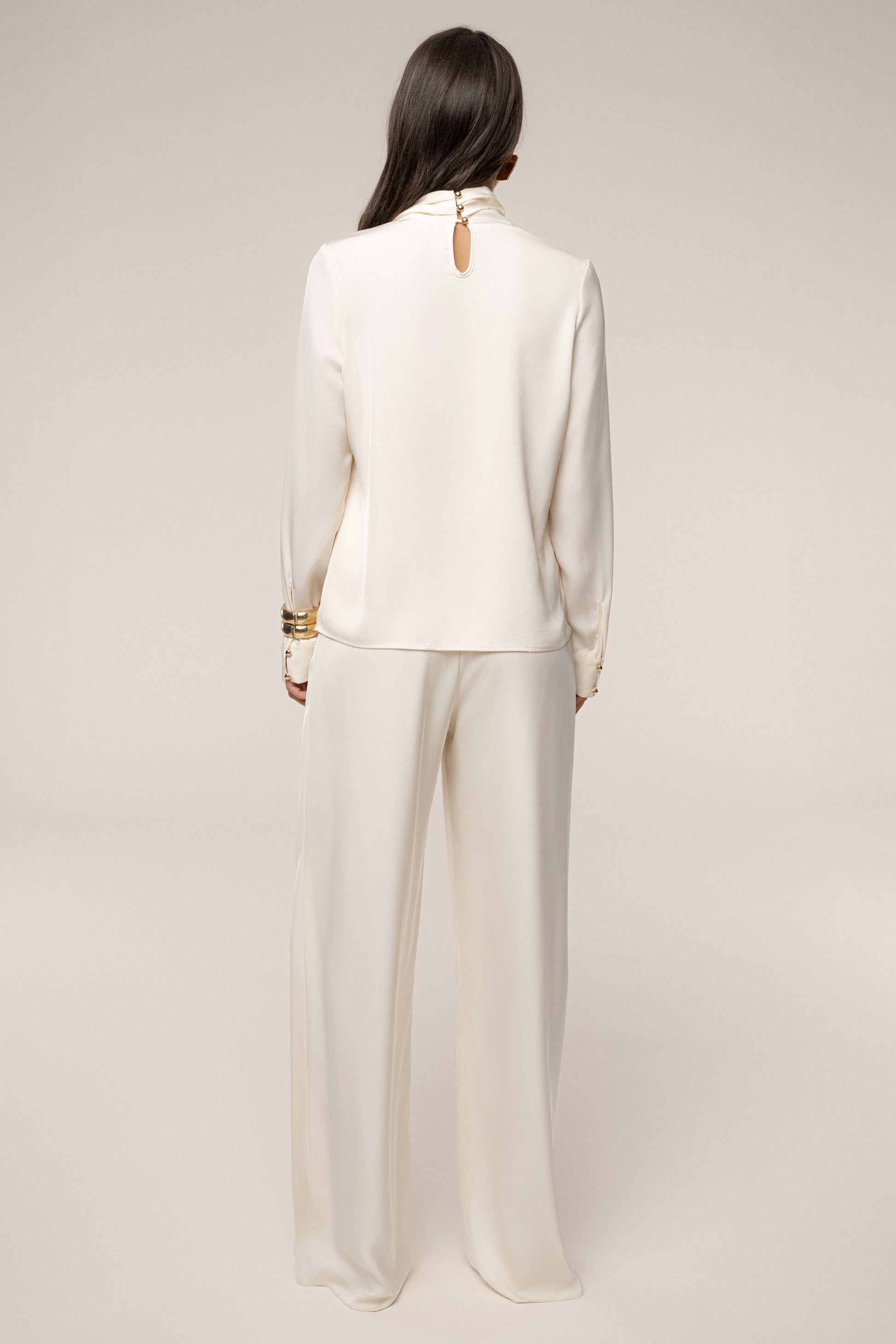 Buttercream Alexa Satin Blouse JLUXLABEL