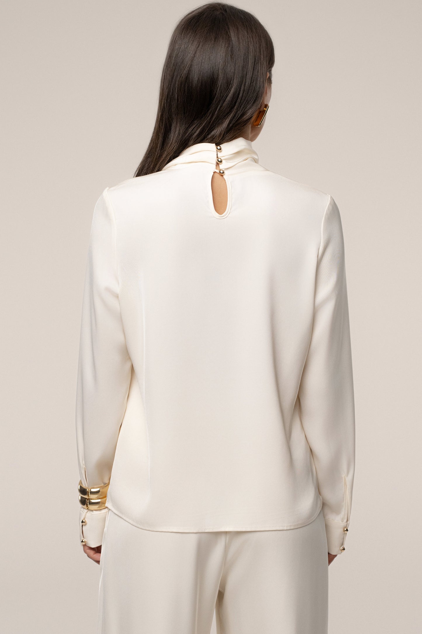 Buttercream Alexa Satin Blouse JLUXLABEL
