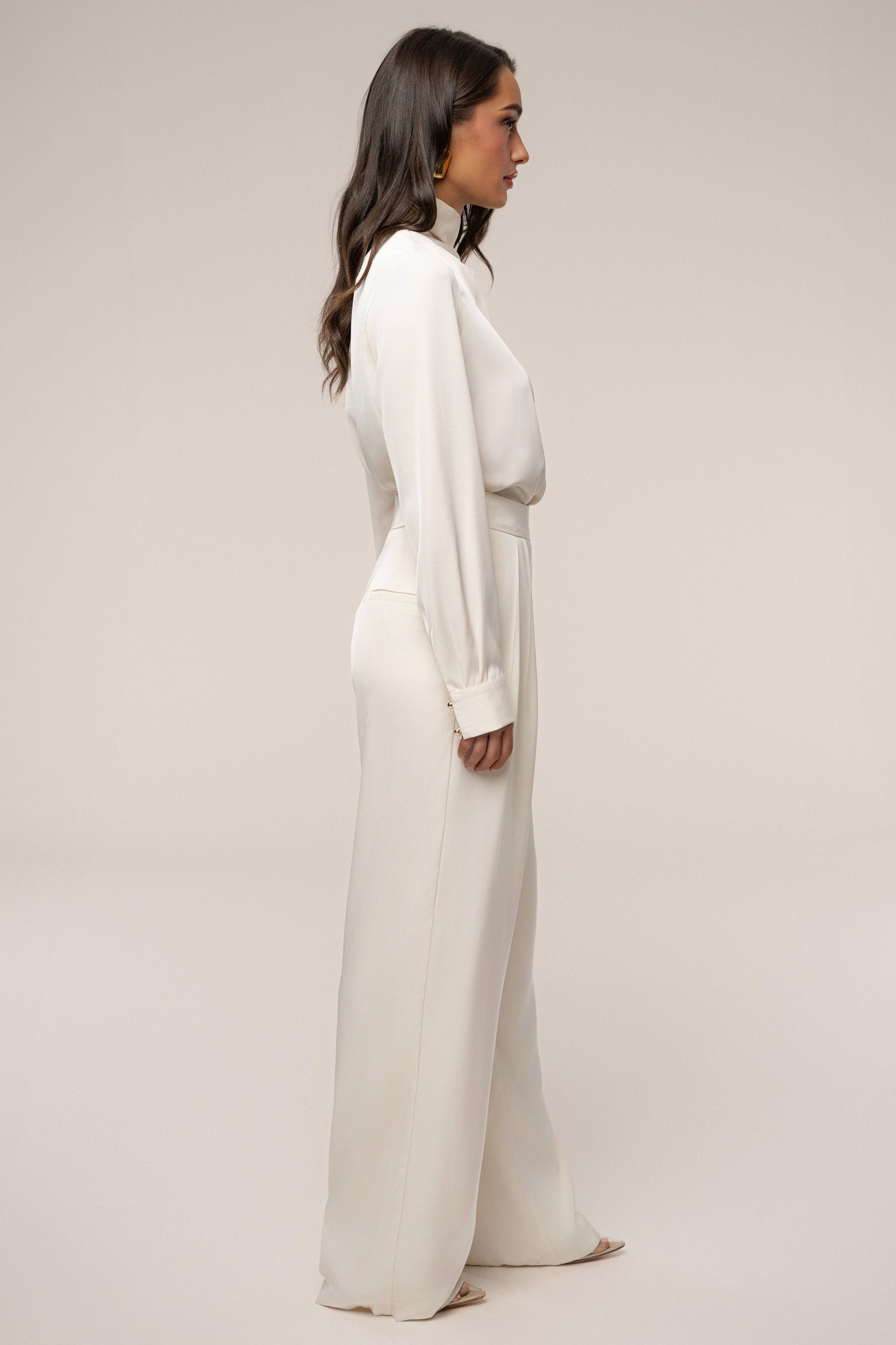 Buttercream Alexa Satin Blouse JLUXLABEL