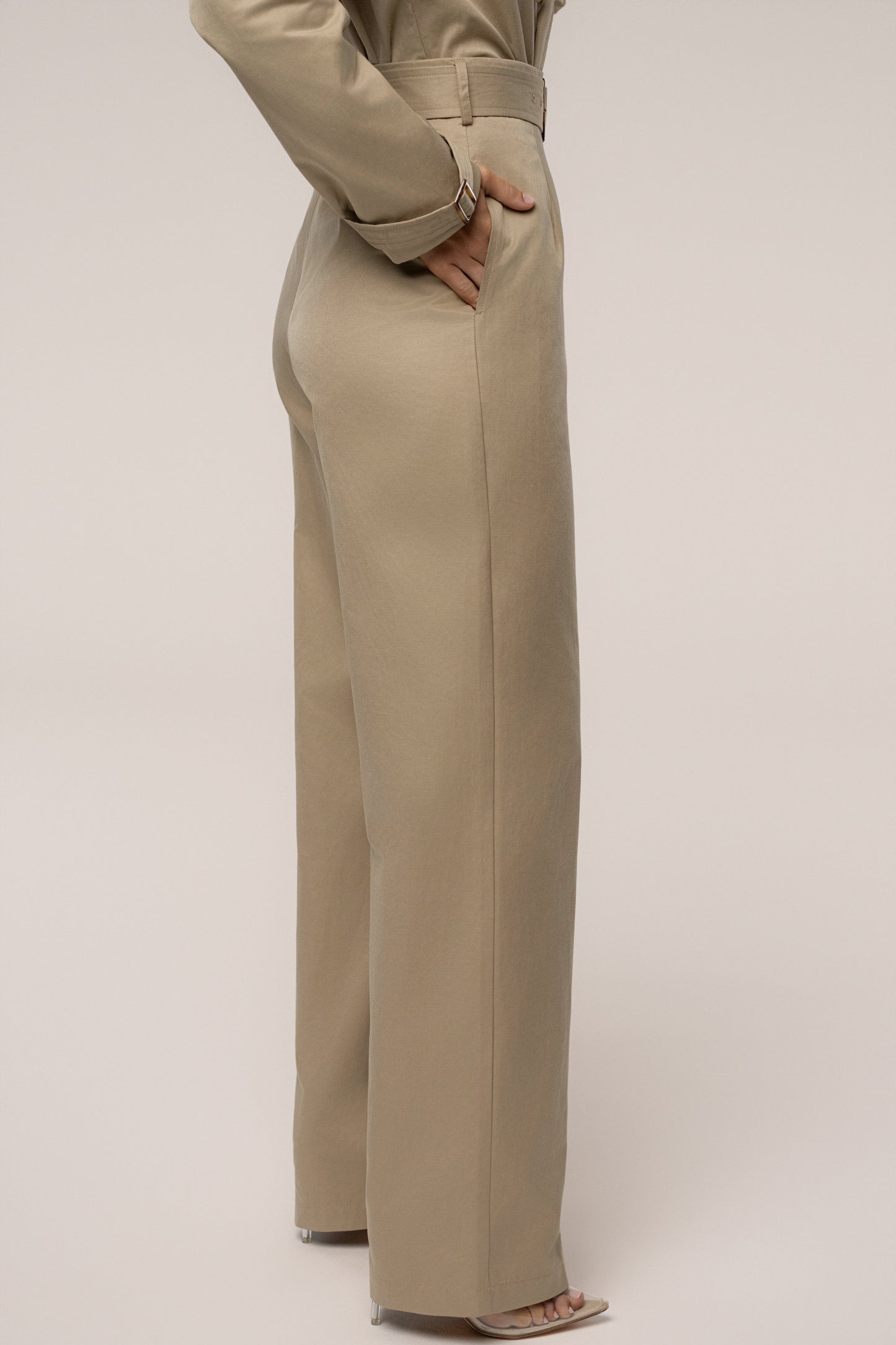KhaKi Uncharted Belted Trouser NEWFASHIONEDGE