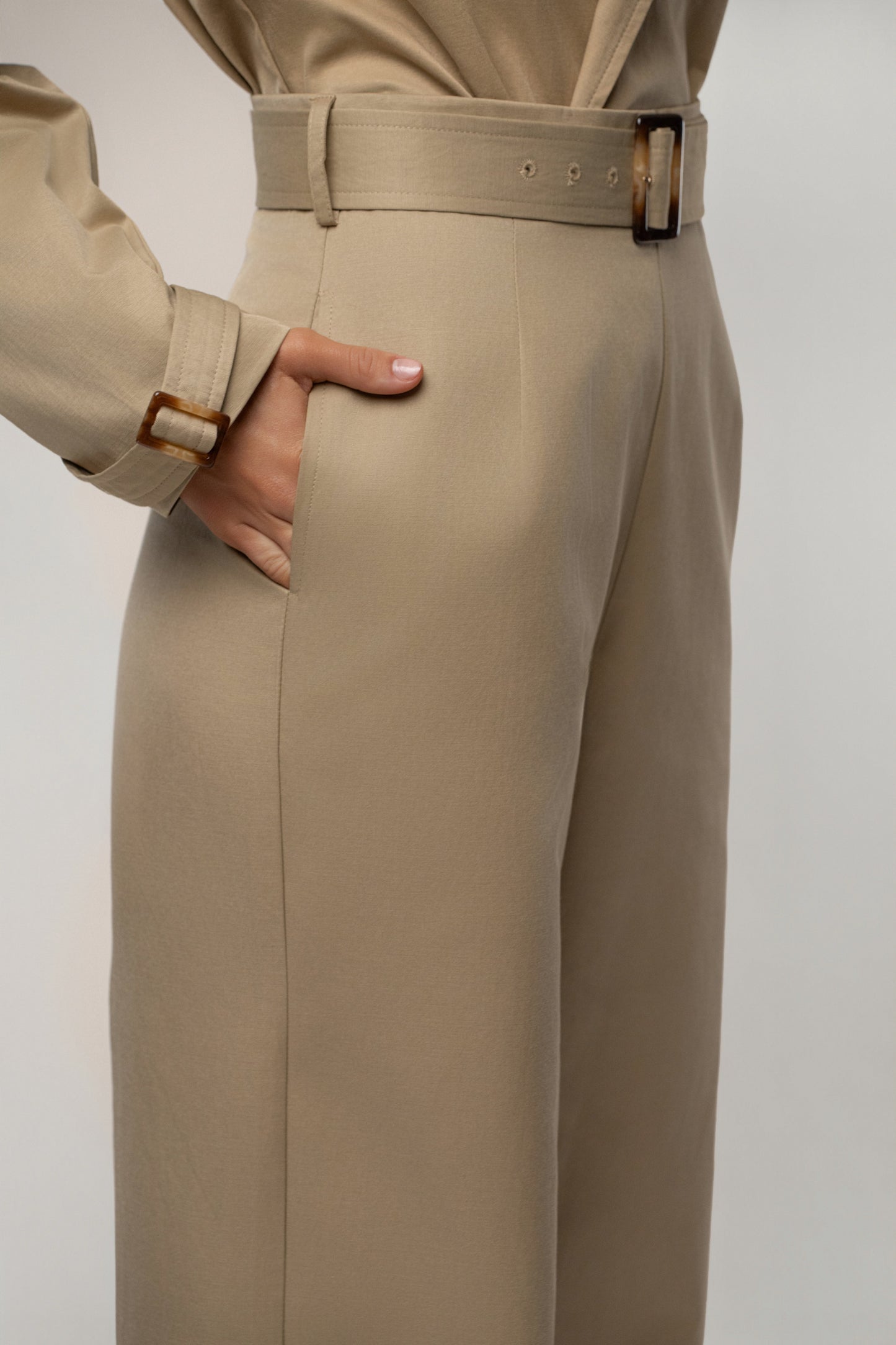 KhaKi Uncharted Belted Trouser NEWFASHIONEDGE